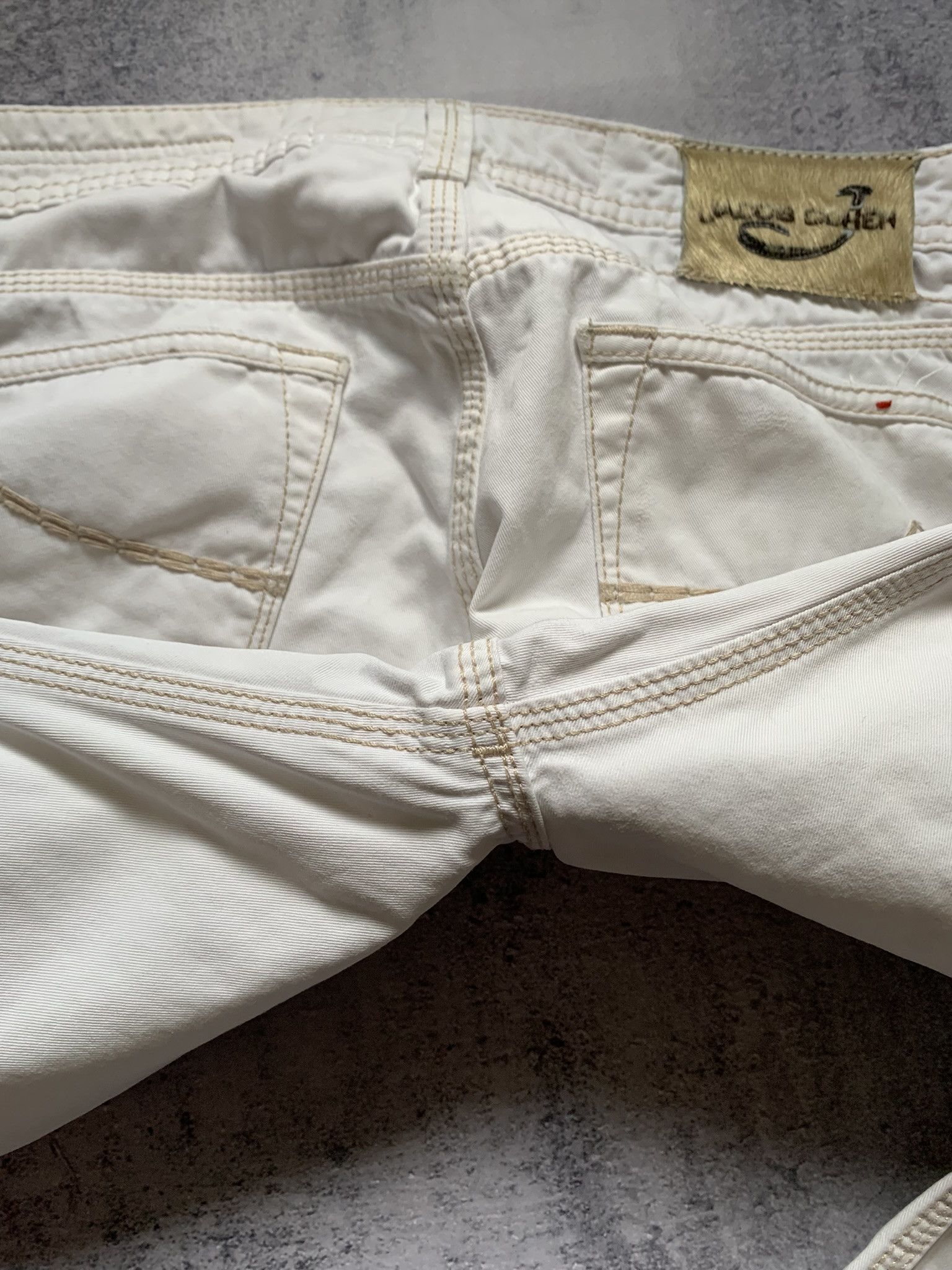 Jacob Cohen Jacob Cohen Pants Men's 35 White Cotton Jeans J688-LOVE Size US 35 - 17 Thumbnail