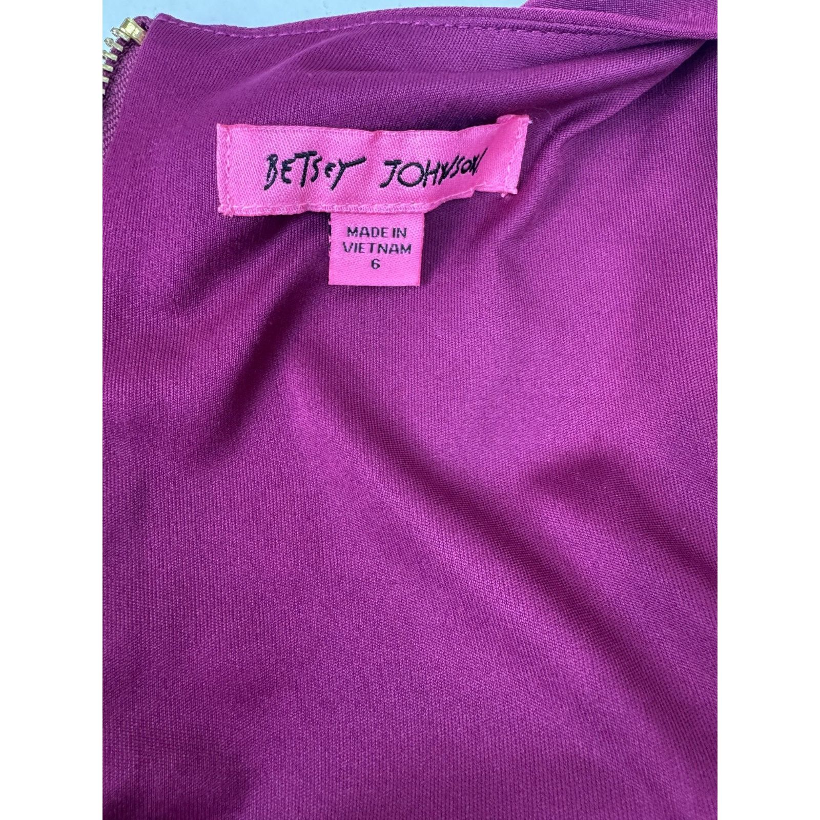 Betsey Johnson Y2K Betsy Johnson Dress Scalloped Hem Cap Sleeves Fuchsia 6 Size M / US 6-8 / IT 42-44 - 4 Thumbnail