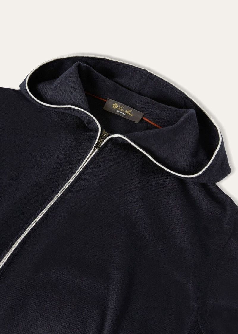 Loro Piana o1w1db10226 FAF8493 Hood Leasure Bomber in Blue Size US XL / EU 56 / 4 - 7 Thumbnail