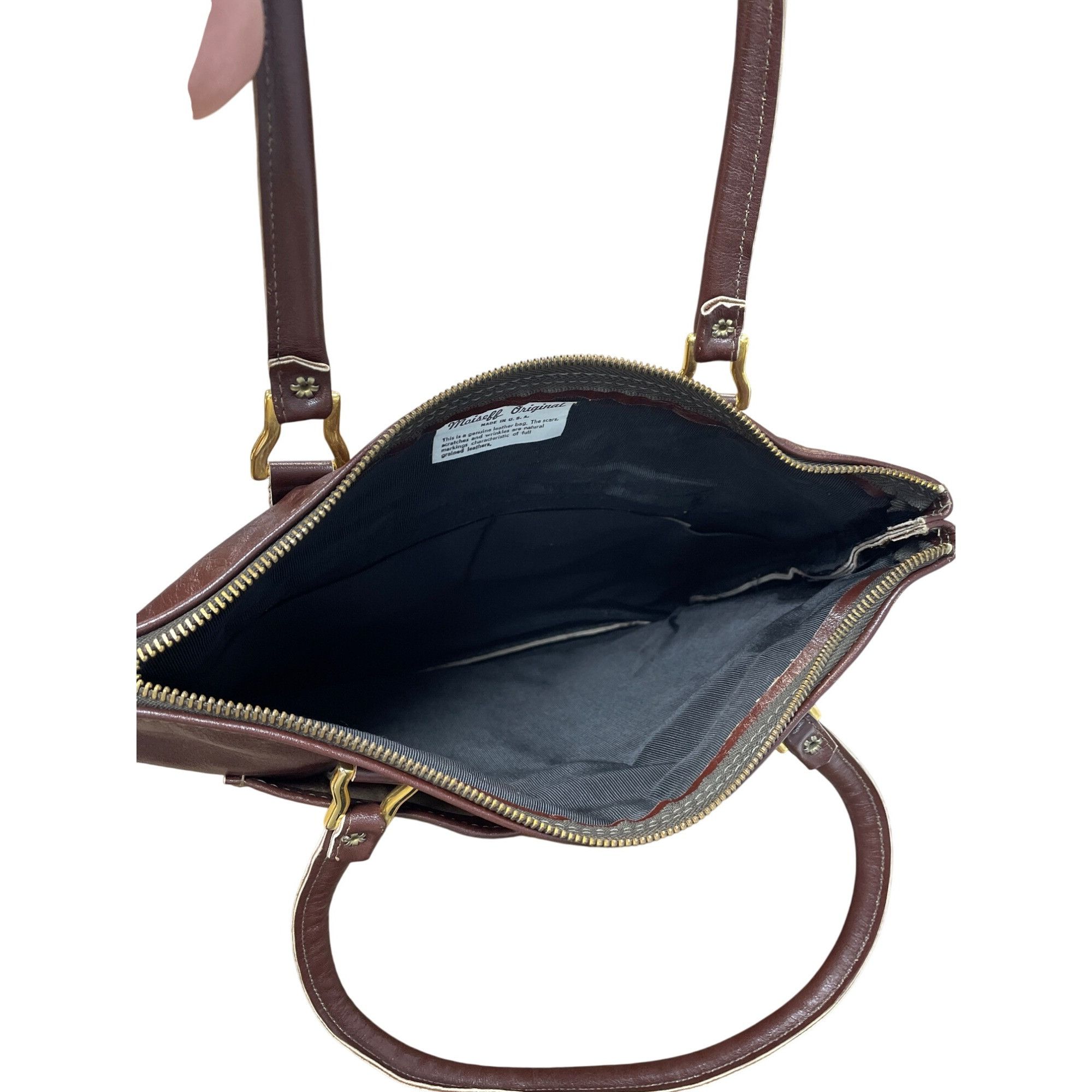 Other Moiseff Original BLS womans brown leather shoulder handbag M Size ONE SIZE - 11 Thumbnail