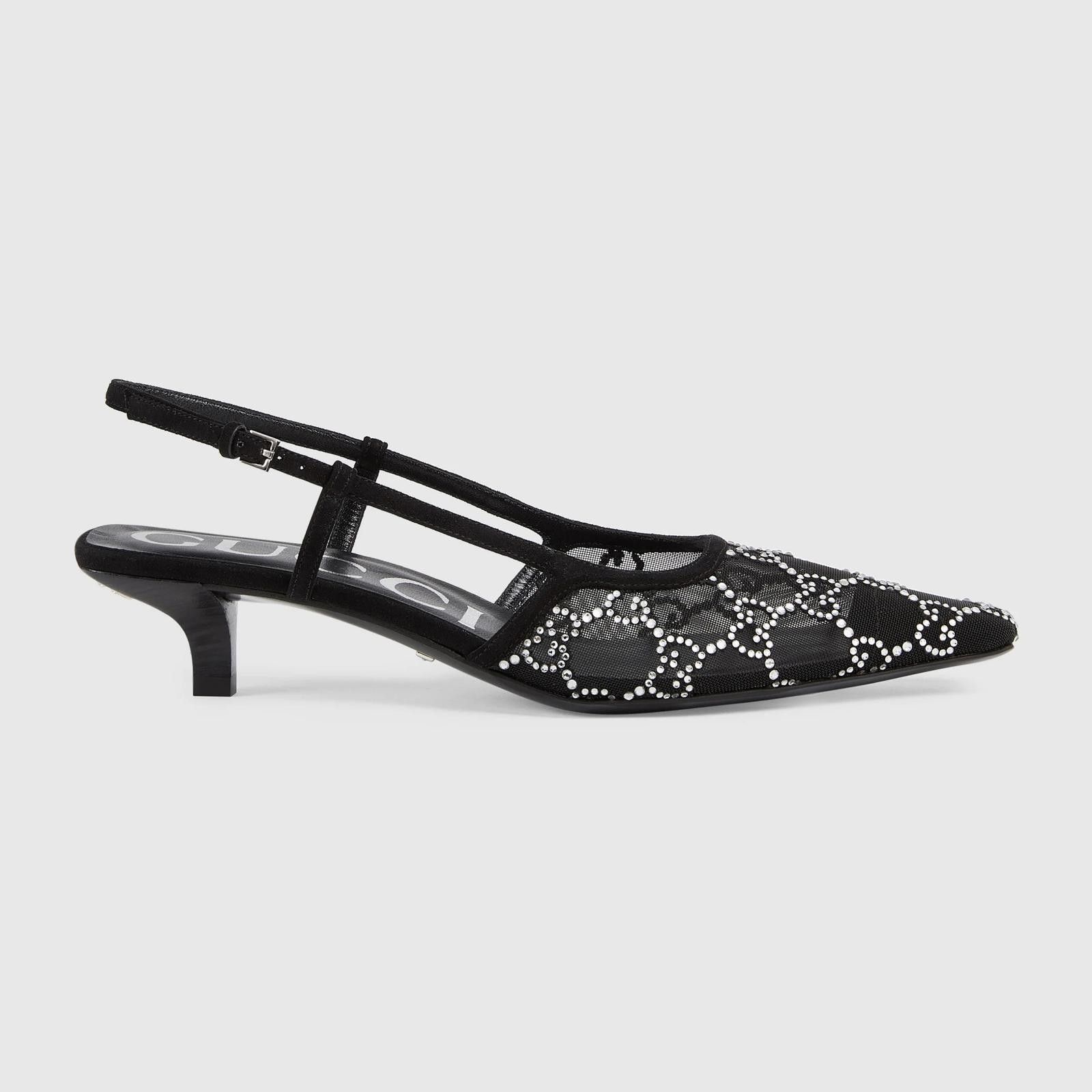 Gucci Gucci GG Crystal Slingback Pumps Size US 7.5 / IT 37.5 - 1 Thumbnail