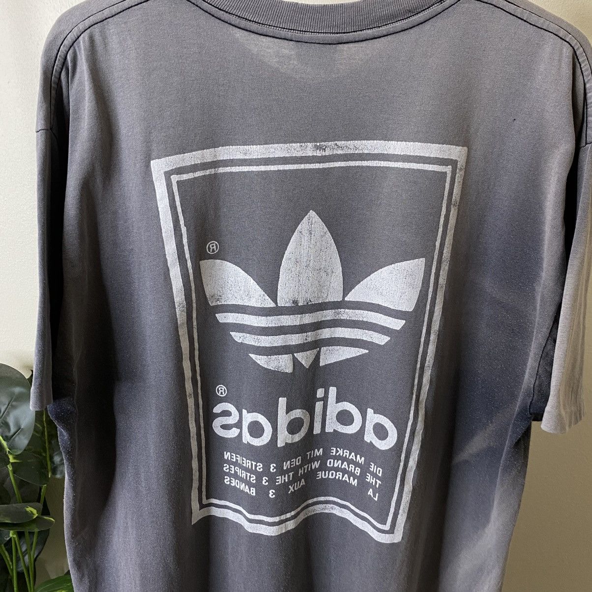 Adidas 1990s Adidas Double Sided Graphic Sunfaded Tee Size US XL / EU 56 / 4 - 8 Thumbnail