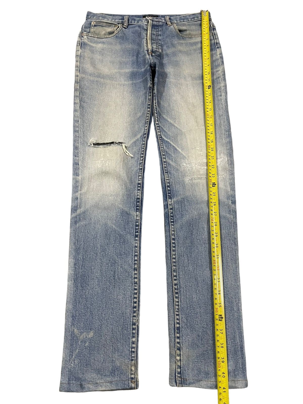 A.P.C. Vintage Japan Apc Blue Wash Style Distress Jeans Size US 30 / EU 46 - 11 Thumbnail
