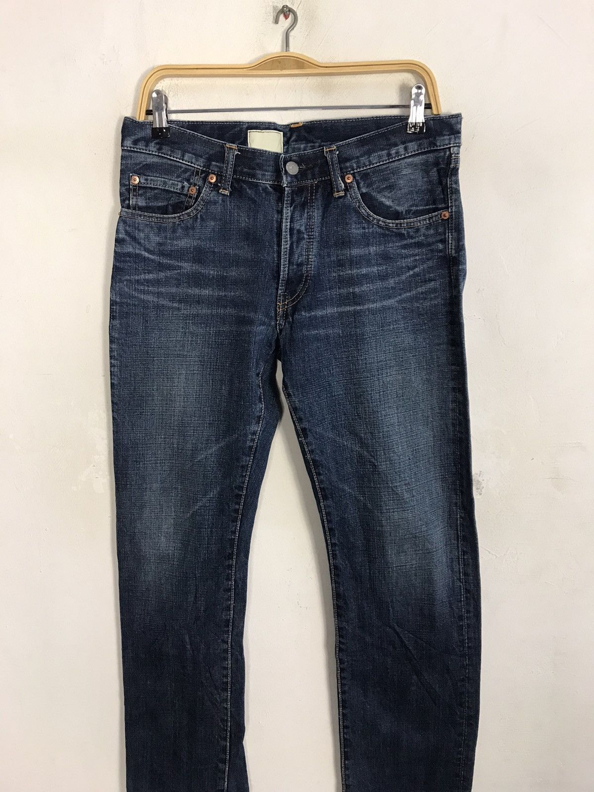 Japanese Brand Quadro Studio Ecru Japan Buttonfly Indigo Denim Size US 32 / EU 48 - 3 Thumbnail