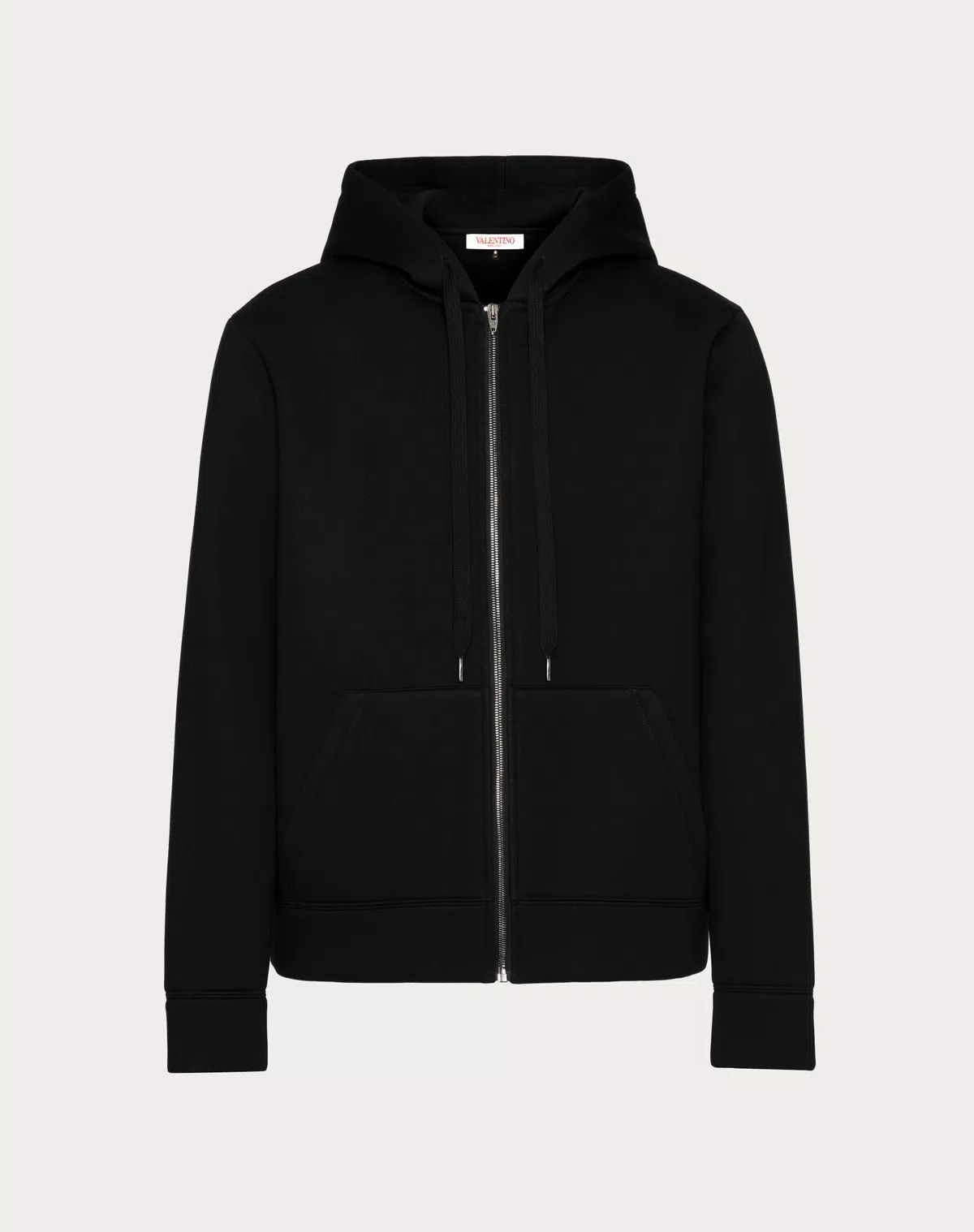 Valentino oc11z0725 Neoprene Sweatshirt With Hood And Zip in Black Size US L / EU 52-54 / 3 - 1 Thumbnail