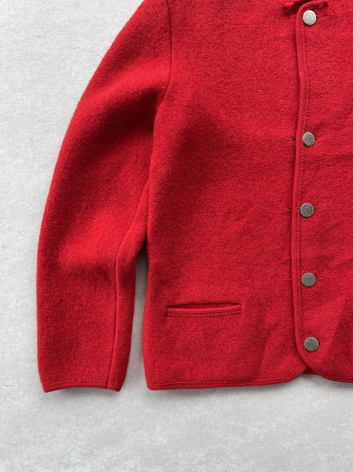 GIESSWEIN × Vintage 🔥Vintage Giesswein Tirol Wool Knit Red Button Jacket Size S / US 4 / IT 40 - 4 Thumbnail
