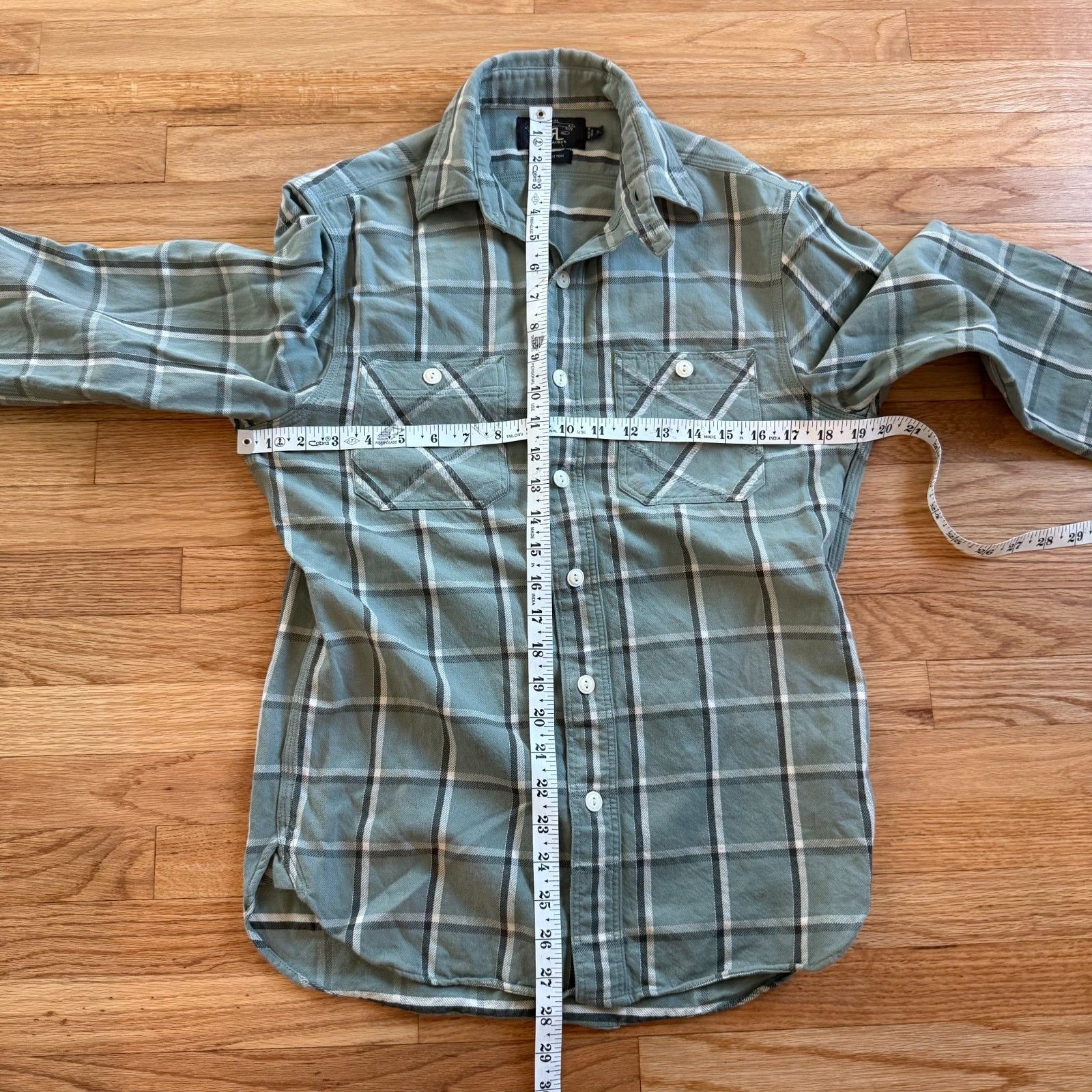 RRL Ralph Lauren Double RL Plaid Cotton-Linen Twill Workshirt Size US S / EU 44-46 / 1 - 6 Thumbnail