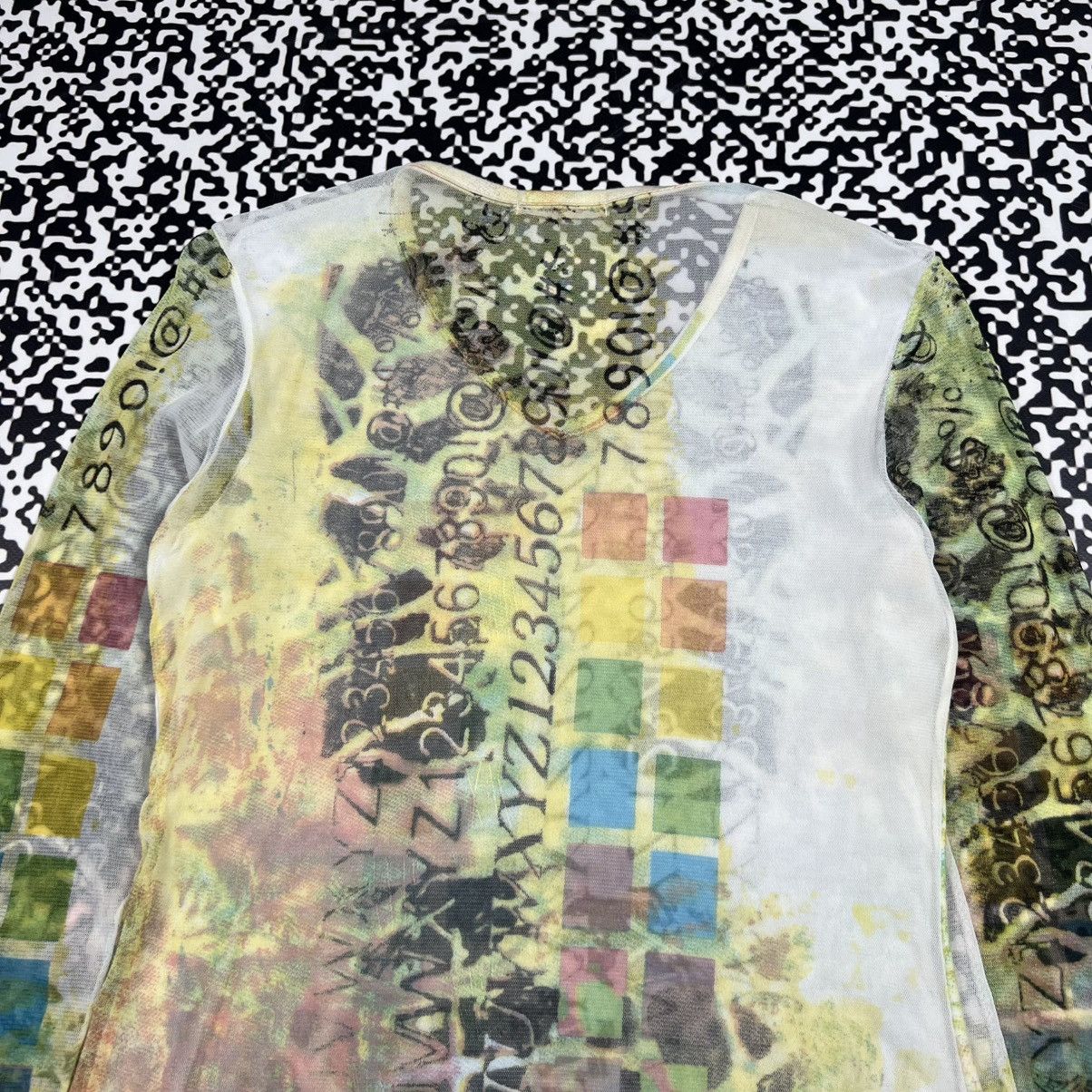 Japanese Brand Vintage Y2K Japanese Mesh Monogram Retro Sexy Longsleeve Size M / US 6-8 / IT 42-44 - 11 Thumbnail