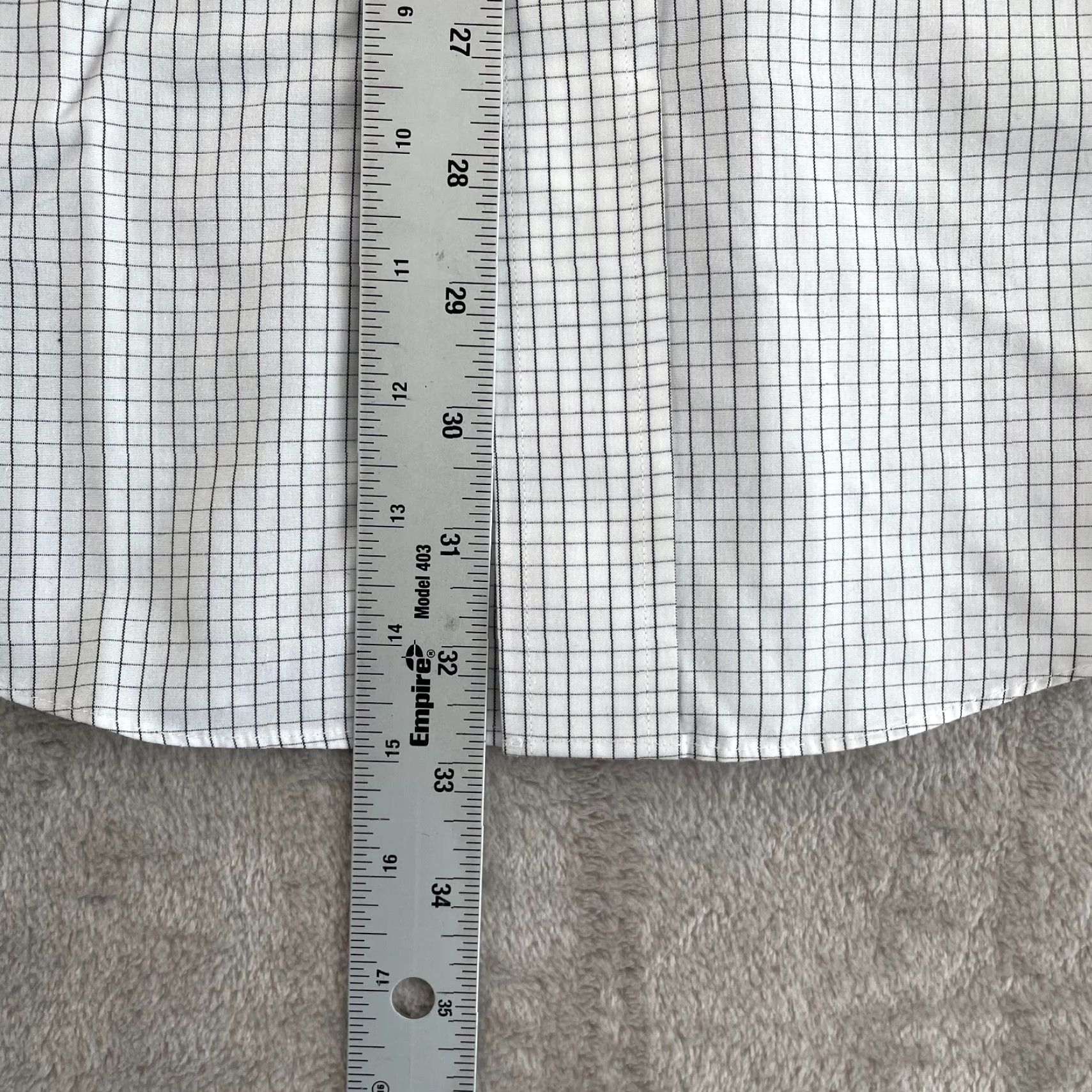 Brooks Brothers Brooks Brothers Stanford Dress Shirt Men 15.5 White Check Non-Iron NWOT Size 42R - 7 Thumbnail