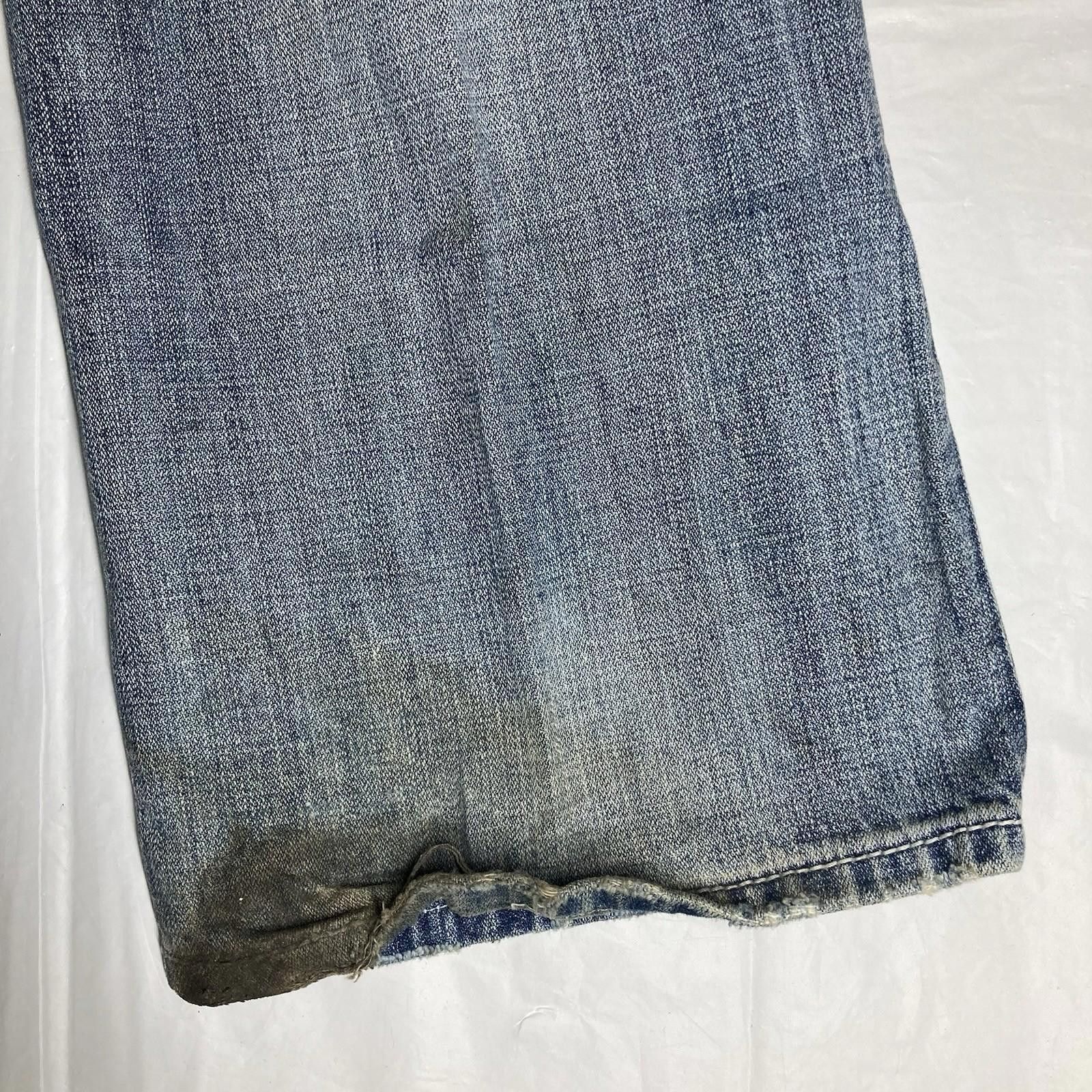 Designer Men’s Size 33 x 32 MEK Denim Salem Bootcut Jeans Distressed Size US 33 - 9 Thumbnail