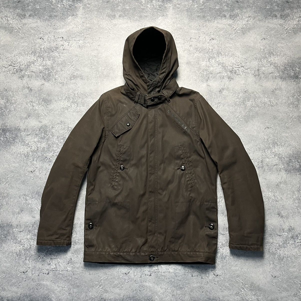 G-Star Vintage G-Star RAW Waxed Distressed Astron Parka 3301 Jacket Size US L / EU 52-54 / 3 - 1 Thumbnail