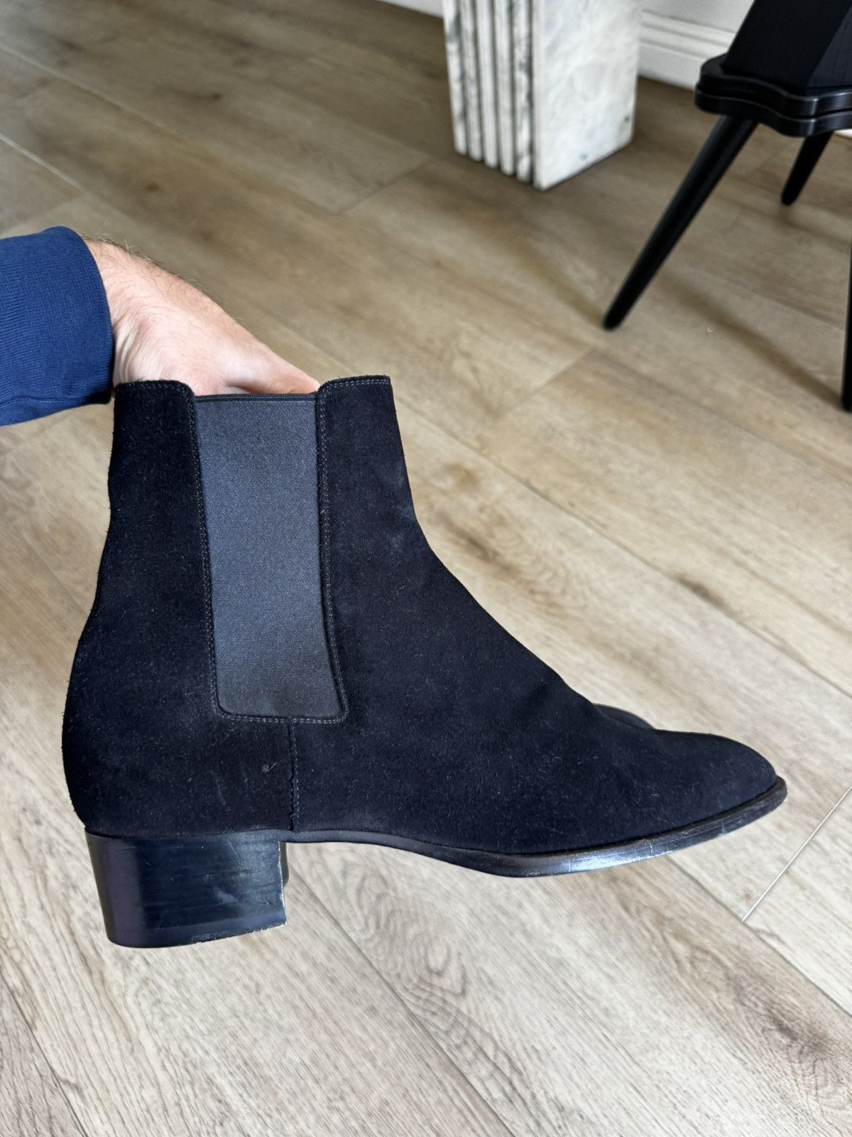 Saint Laurent Paris Hedi Suede Chelsea Wyatt Size US 11 / EU 44 - 3 Thumbnail