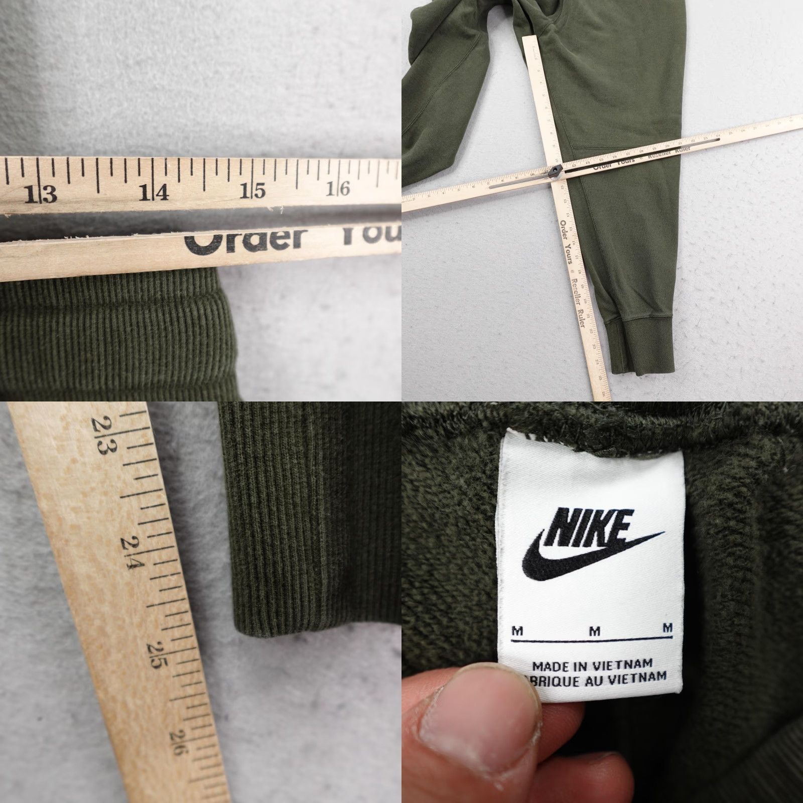 Nike Nike Sportswear Pants Mens Medium Green Classic Fleece Jogger Sweatpants Sweatwear Sportswear Pants Green Nike Size US 31 - 8 Thumbnail