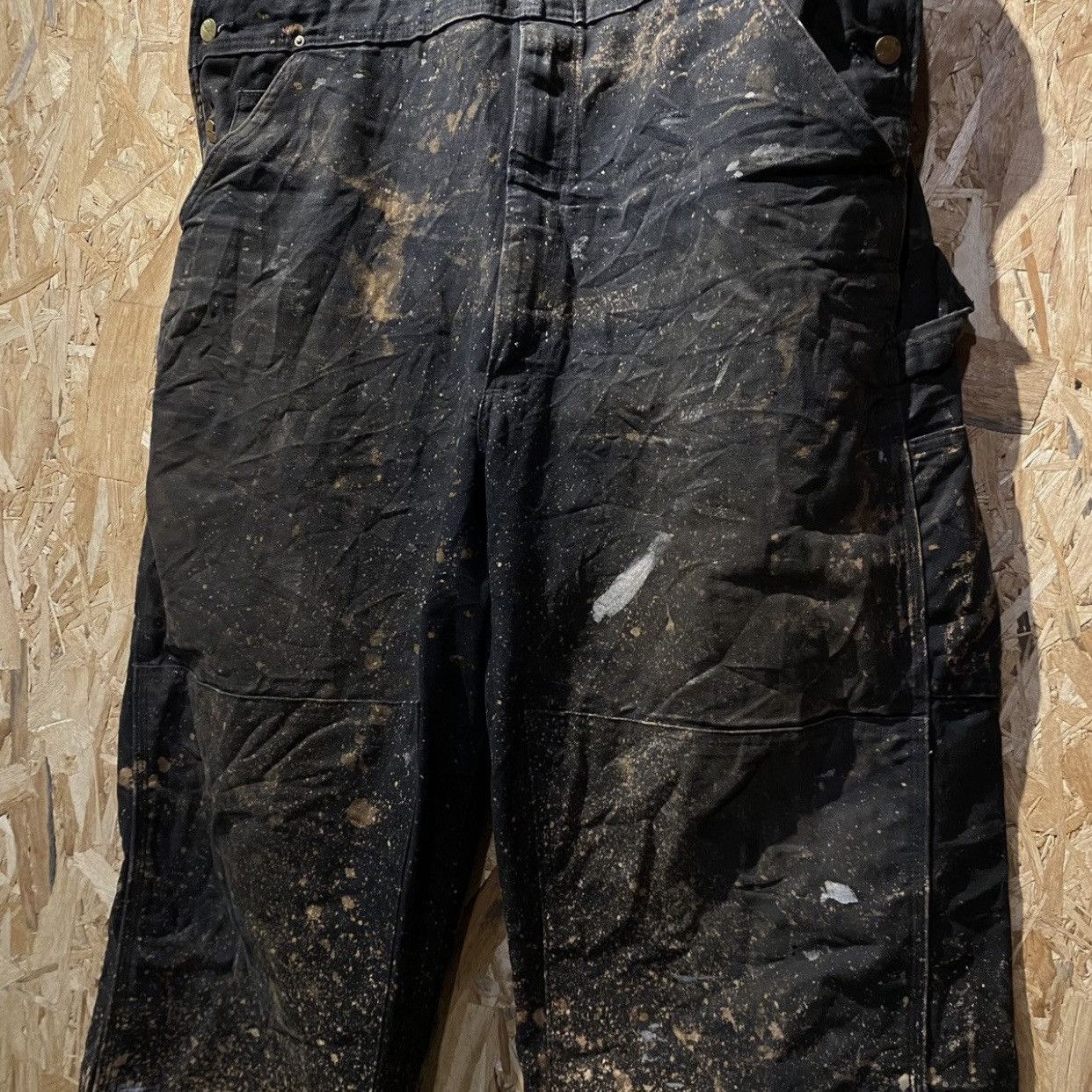 Carhartt × Carhartt Wip × Vintage Carhartt Men's Black Bib Patched /marked Carpenter Dungarees Size US 42 / EU 58 - 5 Thumbnail