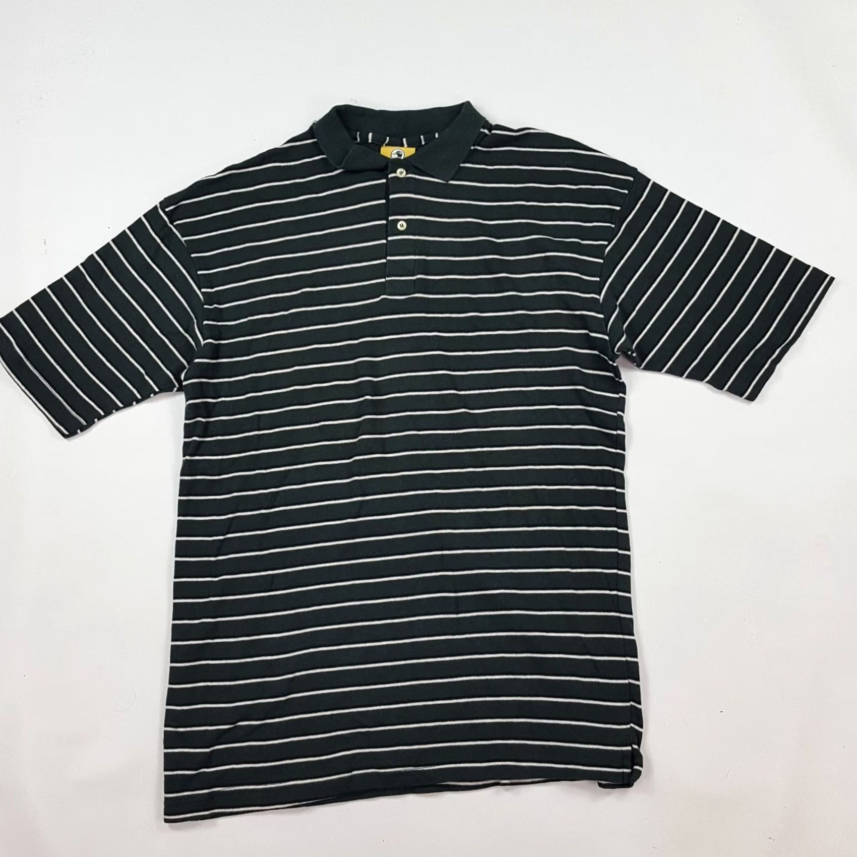 Vintage Duck Head Striped Green Polo Shirt Men's XL Outdoor Work Polo Shirt Button Vintage 90s Casual Hats? Size US XL / EU 56 / 4 - 3 Thumbnail