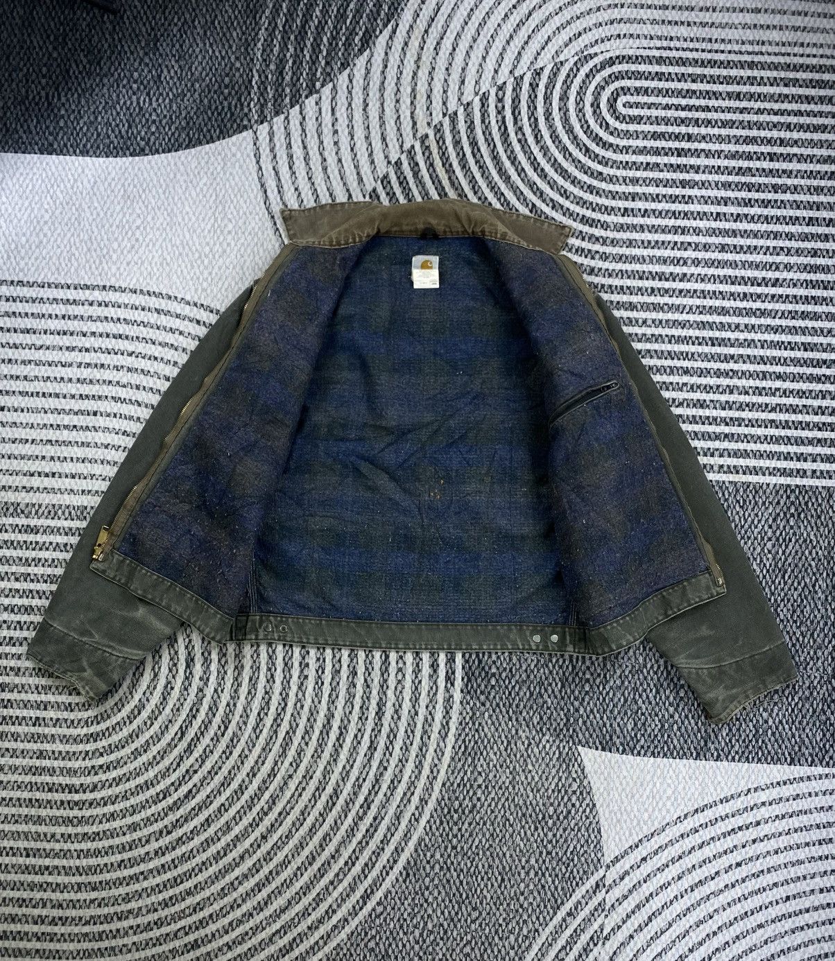 Carhartt Vintage Carhartt Detroit Jacket Faded Moss Green J97 MOS Size US L / EU 52-54 / 3 - 6 Thumbnail