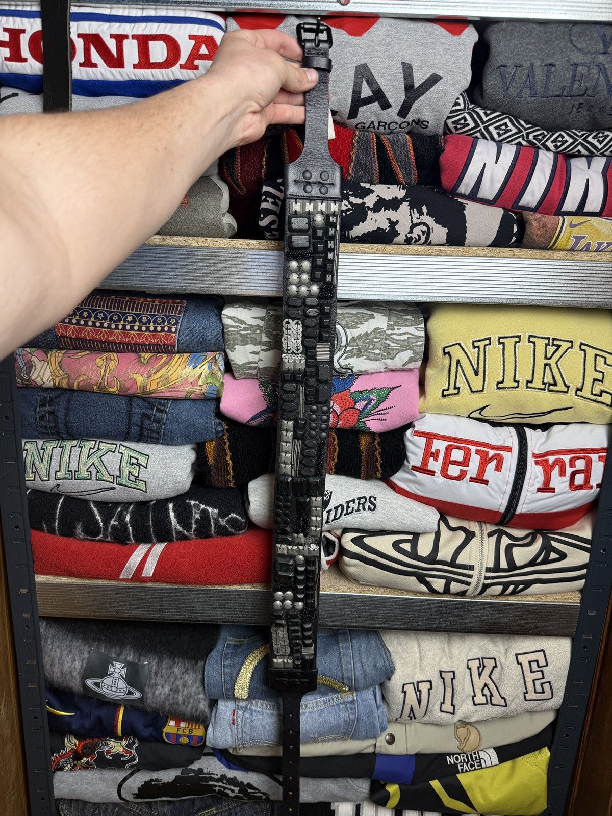 Diesel Vintage Diesel Studded Metal Logo Y2k Leather Archive Belt Size ONE SIZE - 3 Thumbnail