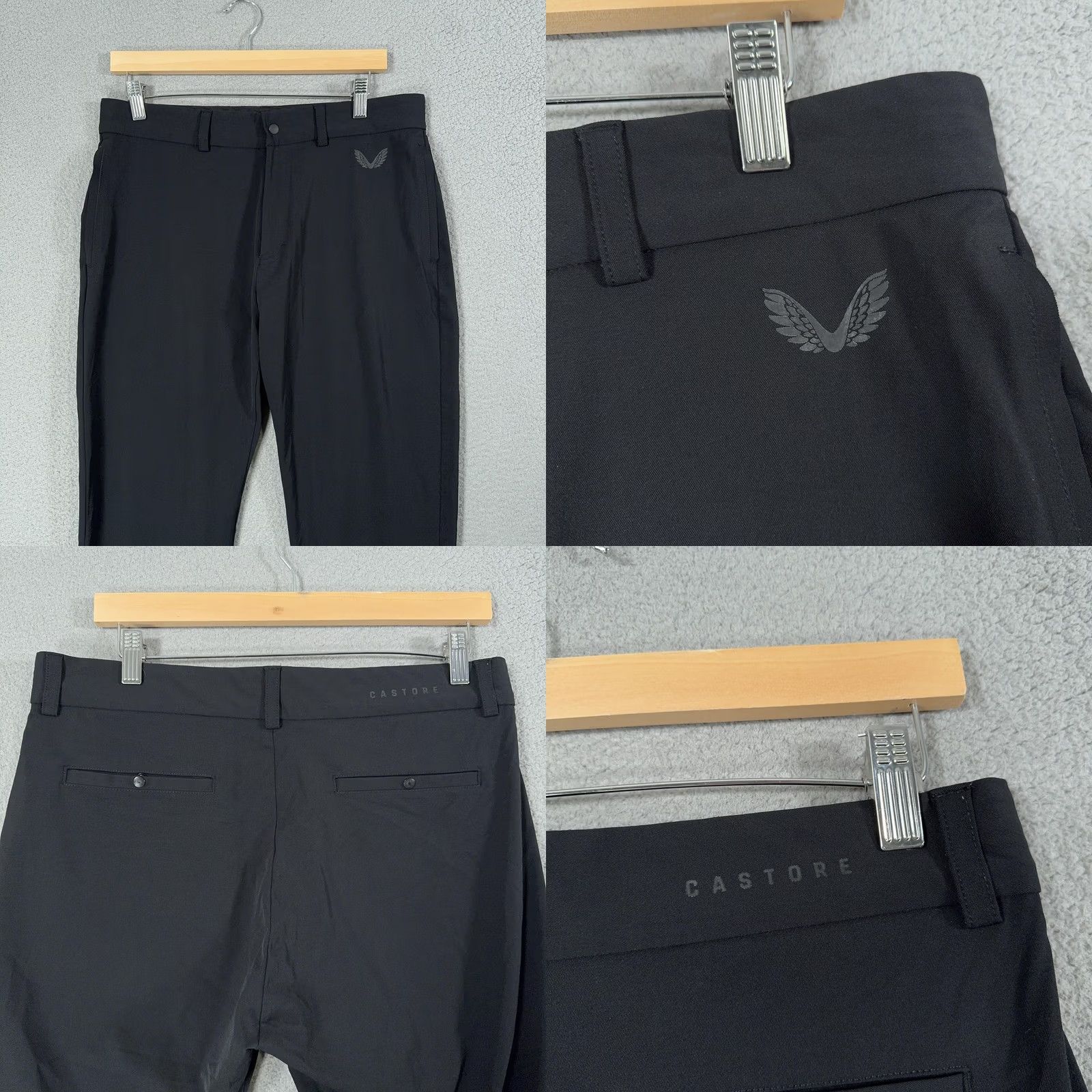 Castore Castore Pants Mens Medium 33x31 Black Performance Lightweight Stretch Golf Trousers Pants Size US 31 - 8 Thumbnail