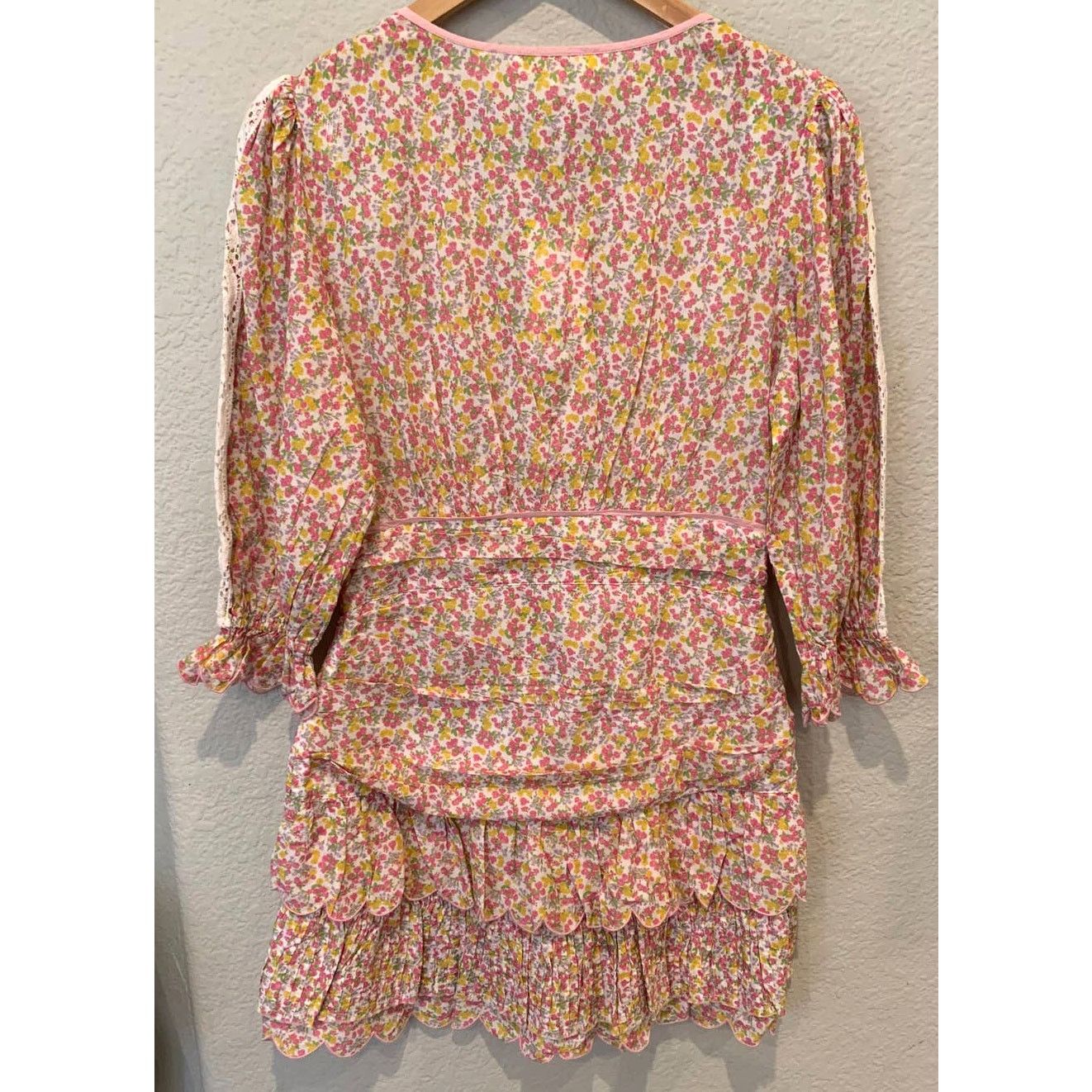 LoveShackFancy LOVESHACKFANCY Marquise Cotton Mini Dress (8) NWT Size M / US 6-8 / IT 42-44 - 5 Thumbnail