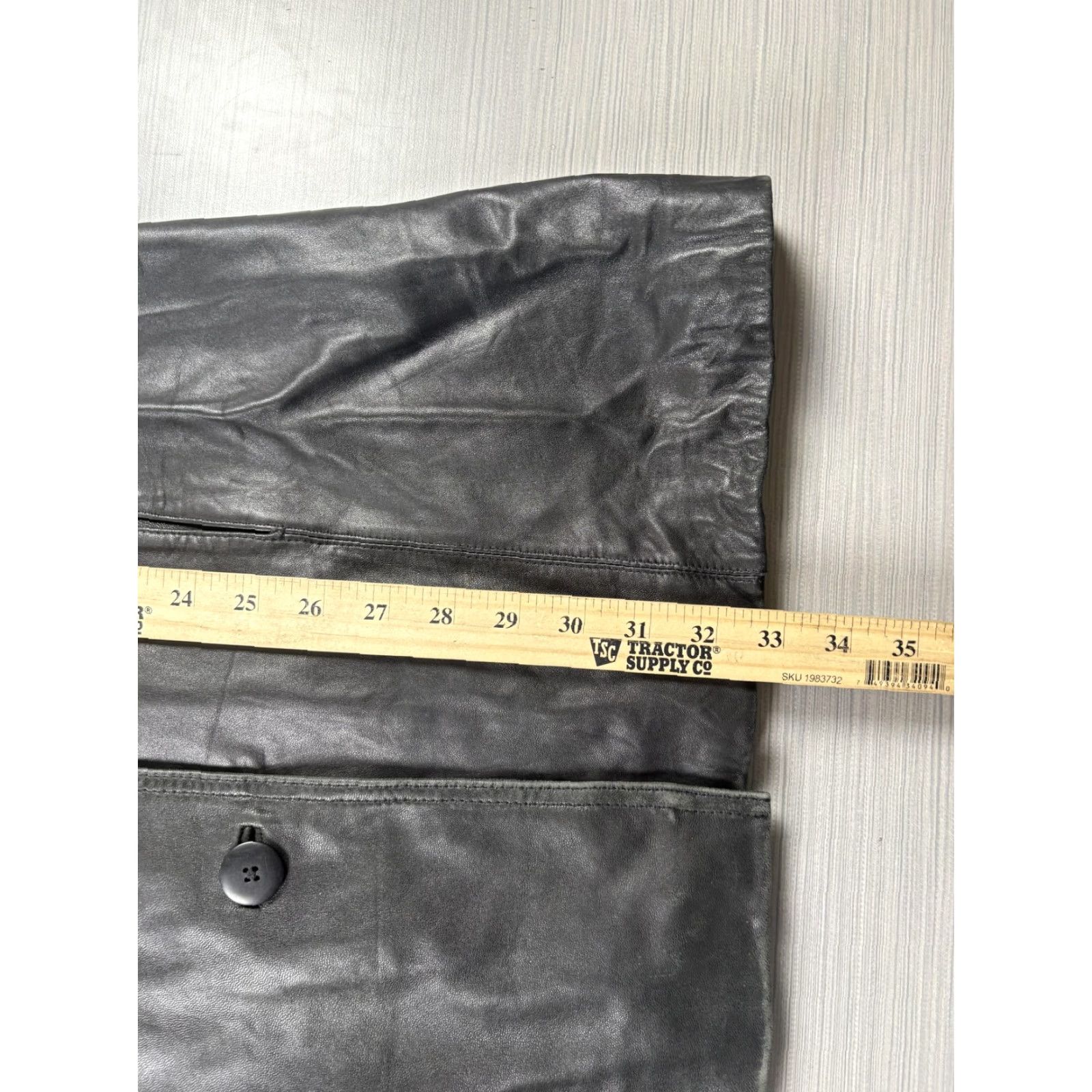 Apt. 9 Apt 9 Jacket Womens Large Black Lambskin Leather Button Front Coat Classic Style Size L / US 10 / IT 46 - 3 Thumbnail