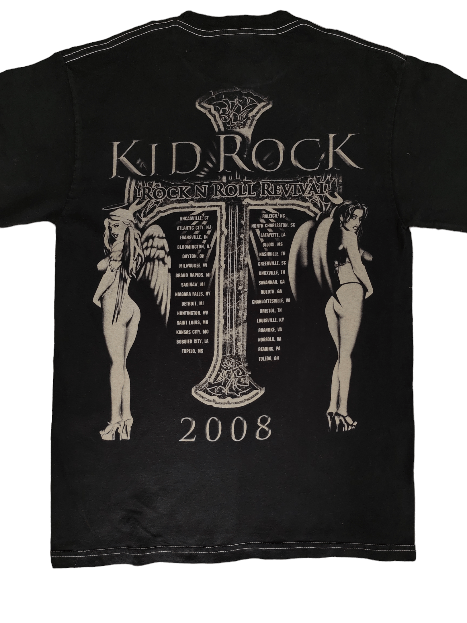 Band Tees Vintage 00's Kid Rock Rock N Roll Revival 2008 T-Shirt Size US M / EU 48-50 / 2 - 8 Thumbnail