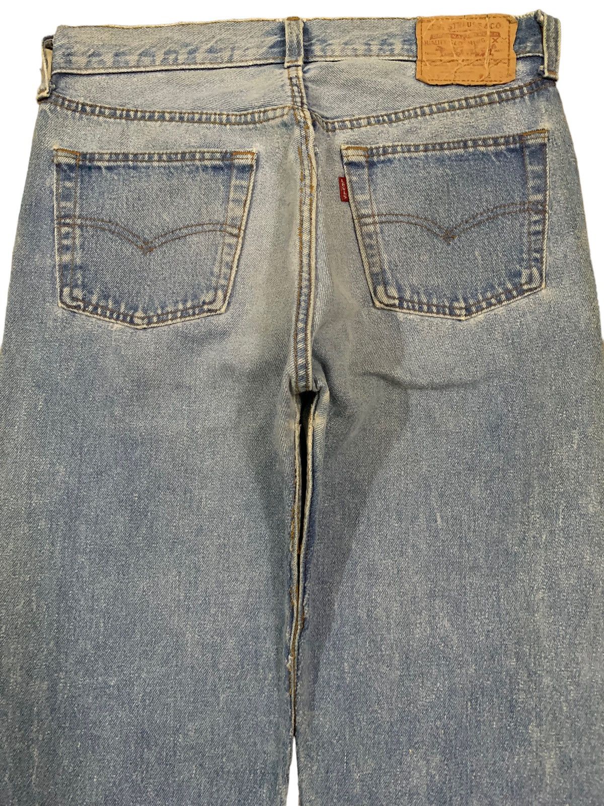 Levi's Vintage 80s Levis 501 Repaired Distressed Jeans Size 30x30 Size US 30 / EU 46 - 12 Thumbnail