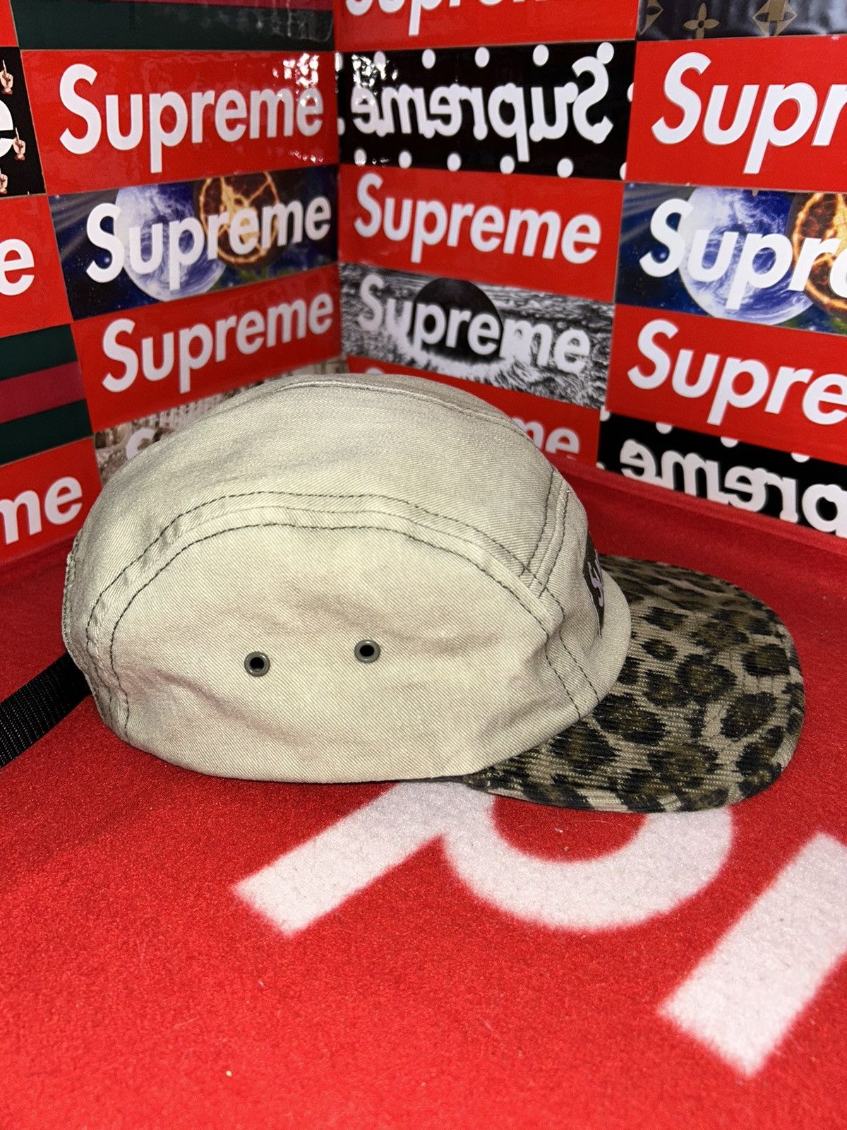 Supreme Supreme Safari Leopard Camp Cap Olive FW11 VNDS RARE HAT Size ONE SIZE - 3 Thumbnail