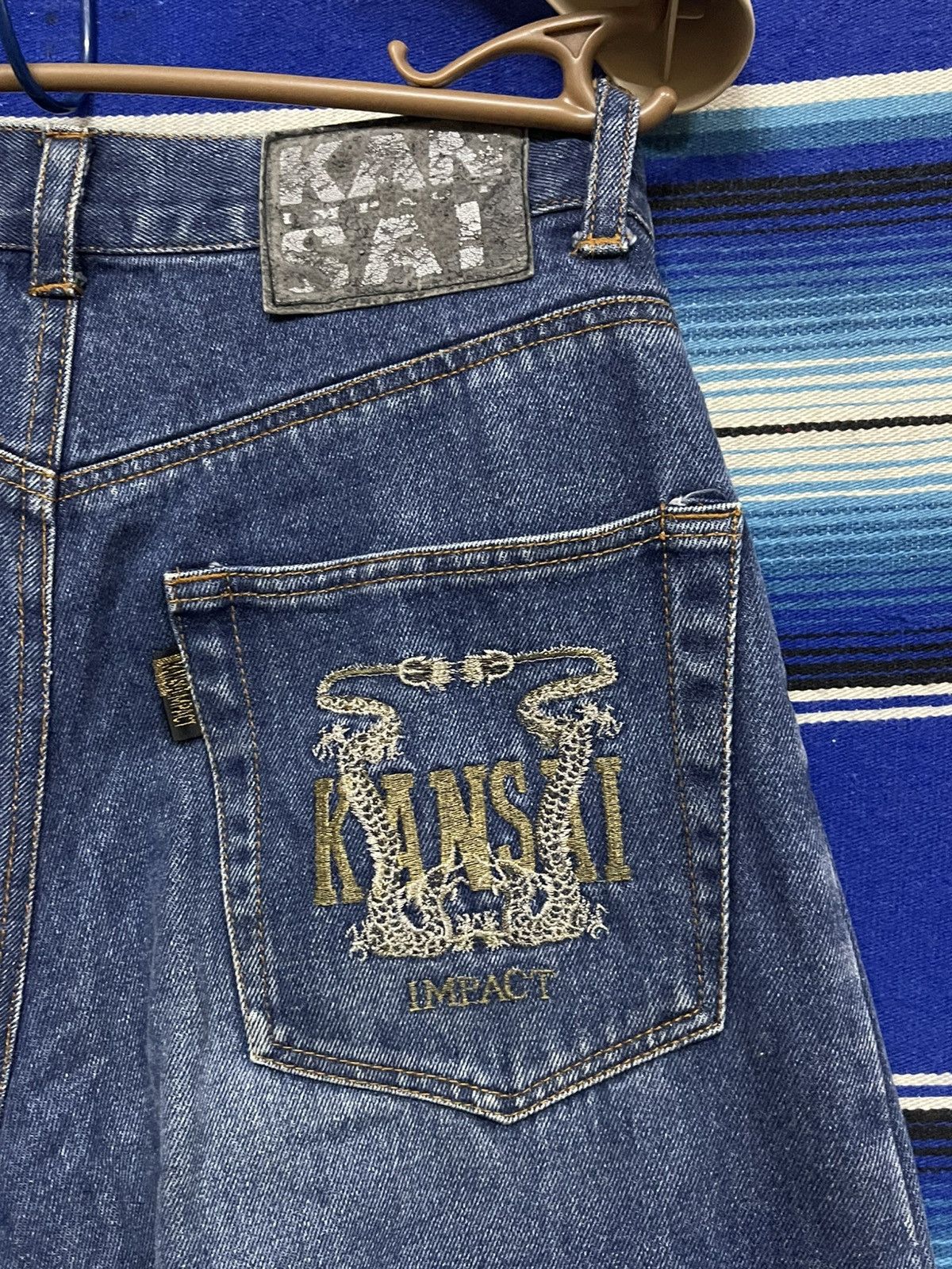 Japanese Brand × Kansai Yamamoto × Vintage 🔥vintage 90s KANSAI IMPACT Denim Size US 32 / EU 48 - 7 Thumbnail