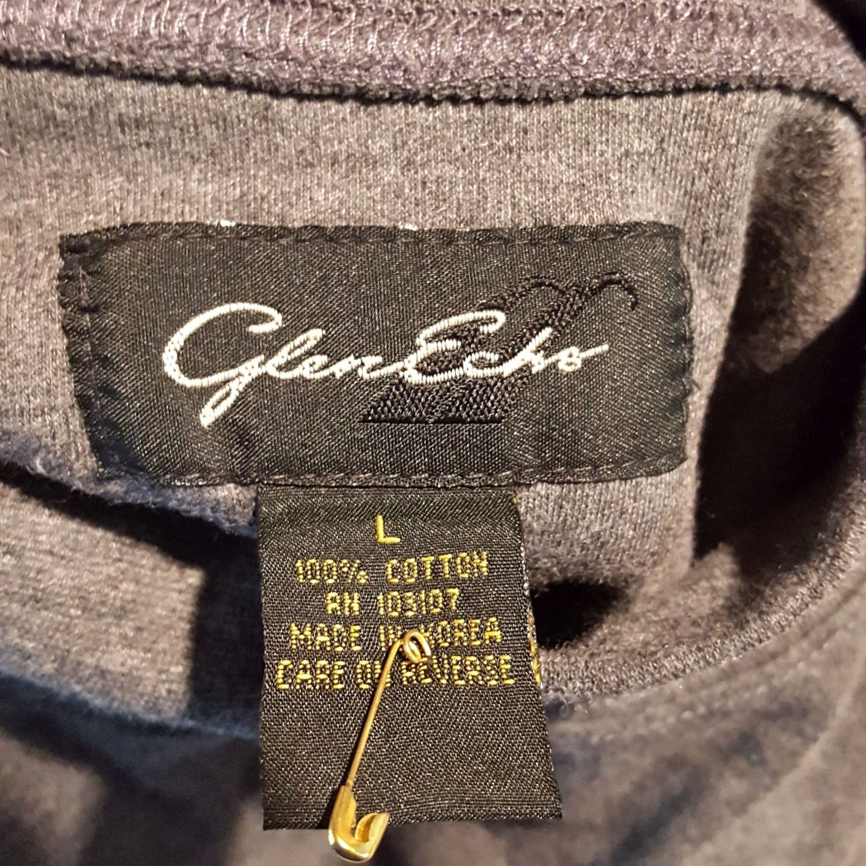 Vintage VINTAGE Glen Echo Gray Long Sleeve Mock Neck Men's Size L Dress Shirt T Shirt Heather Size 42R - 6 Thumbnail