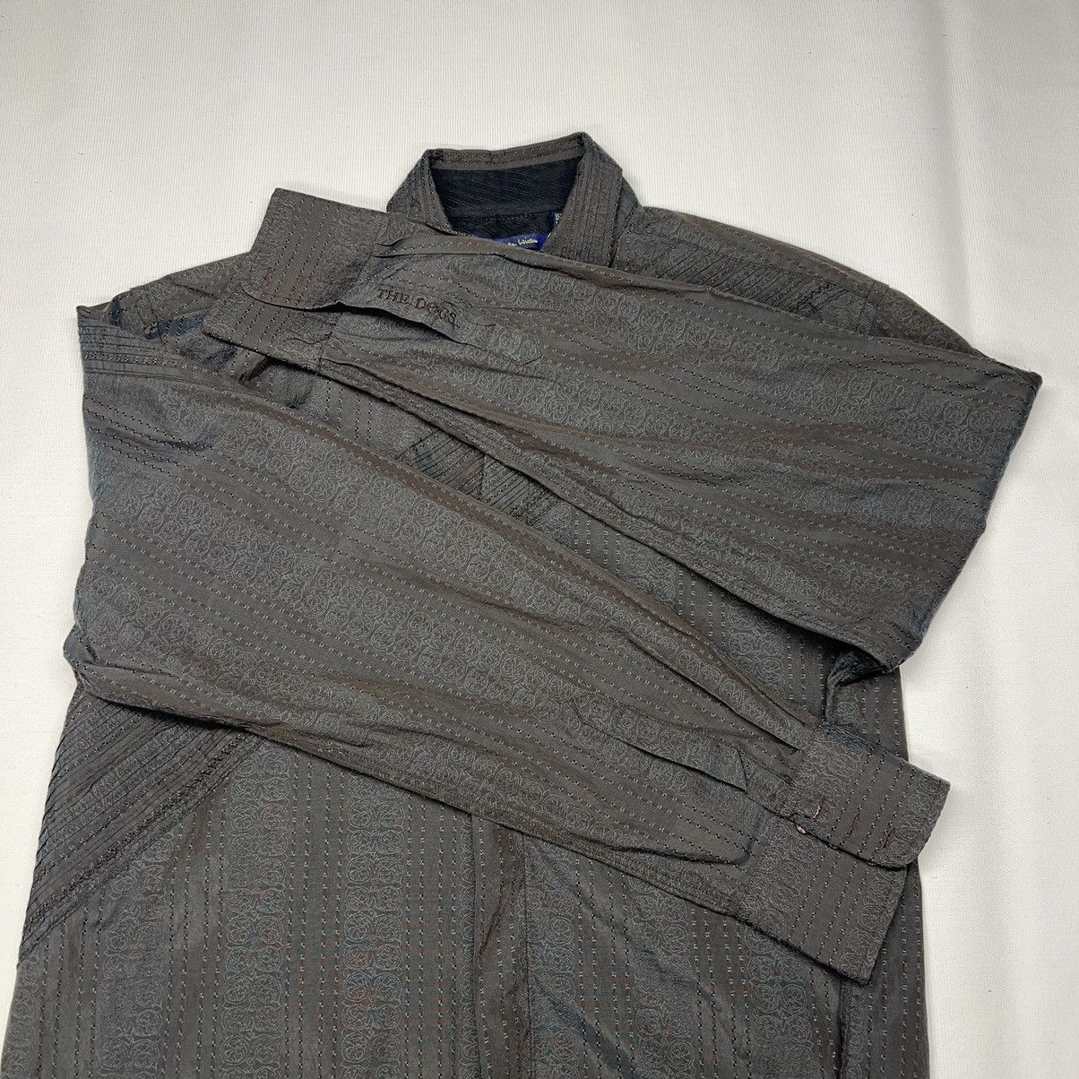 English Laundry English Laundry Christopher Wicks Shirt Brown Embroidered Size US XXL / EU 58 / 5 - 10 Thumbnail