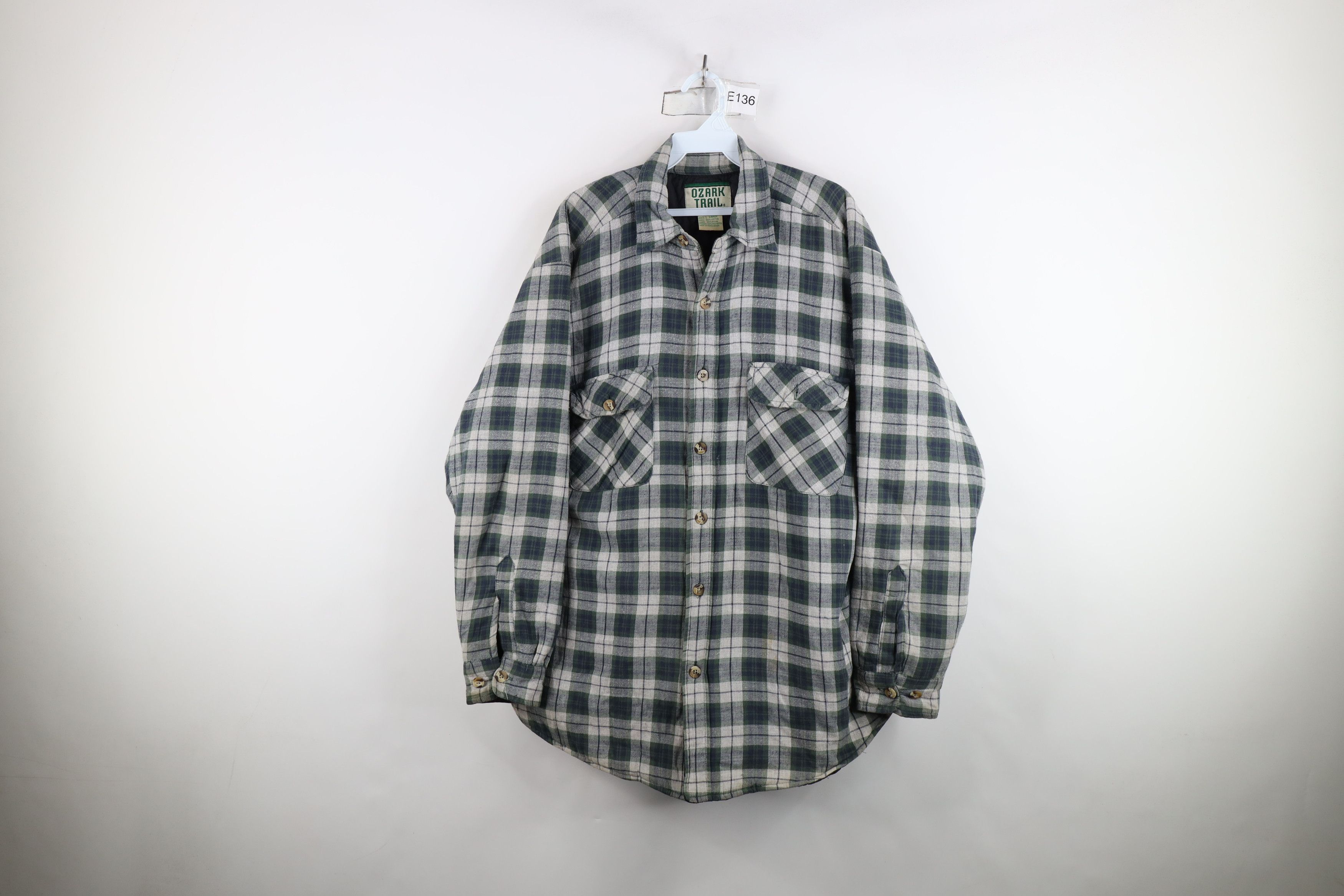 Vintage 90s Streetwear Flannel Button Shirt Jacket Jac Shirt
