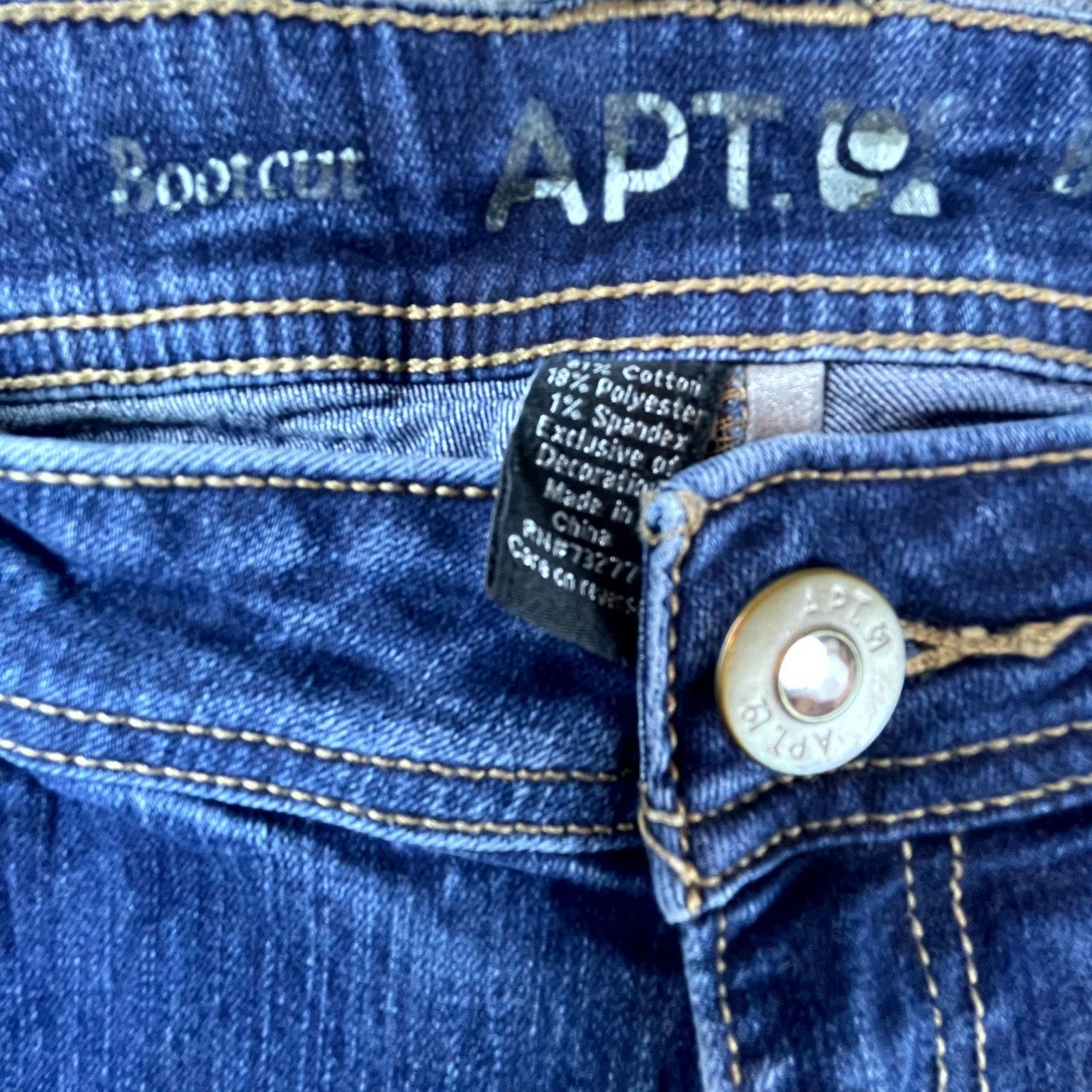 Apt. 9 Apt. 9 Jeans Womens 14 Blue Embellished Y2K Bootcut Stretch Size 36" / US 14 / IT 50 - 4 Thumbnail