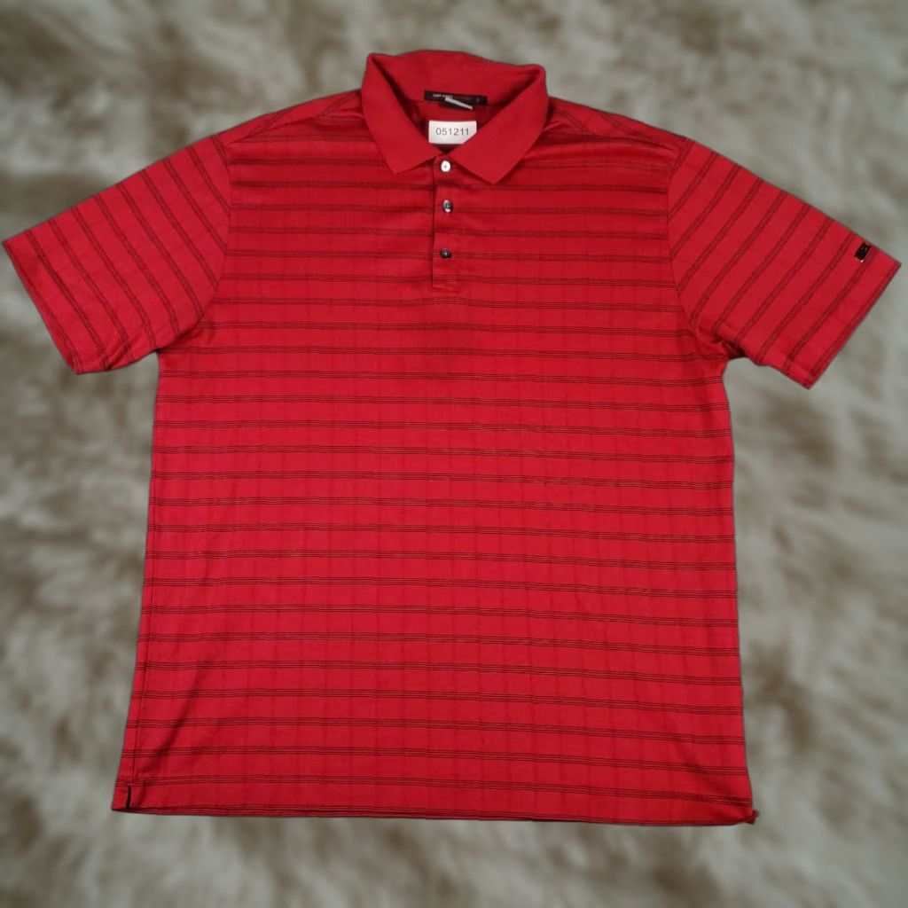 Nike Nike Golf Polo Shirt Mens Large Red Cotton Short Sleeve Size US L / EU 52-54 / 3 - 1 Thumbnail