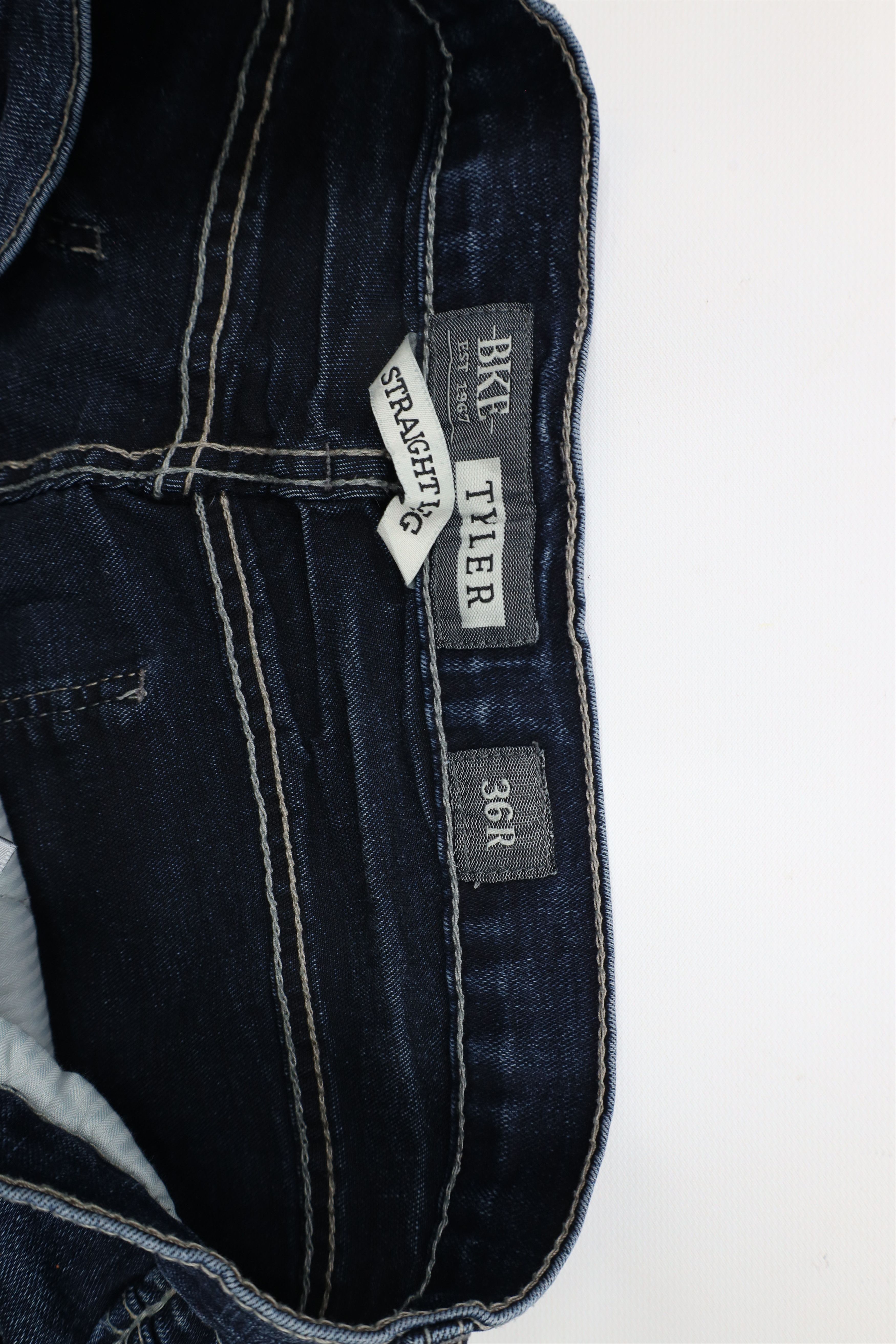Vintage Buckle BKE Thick Stitch Tyler Straight Leg Jeans AS IS Size US 36 / EU 52 - 8 Thumbnail