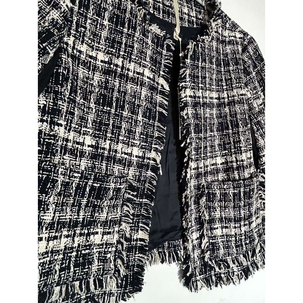 Other Truth And Pride Nocturnal Tweed Open Blazer in Black/Cream/W Size M / US 6-8 / IT 42-44 - 6 Thumbnail