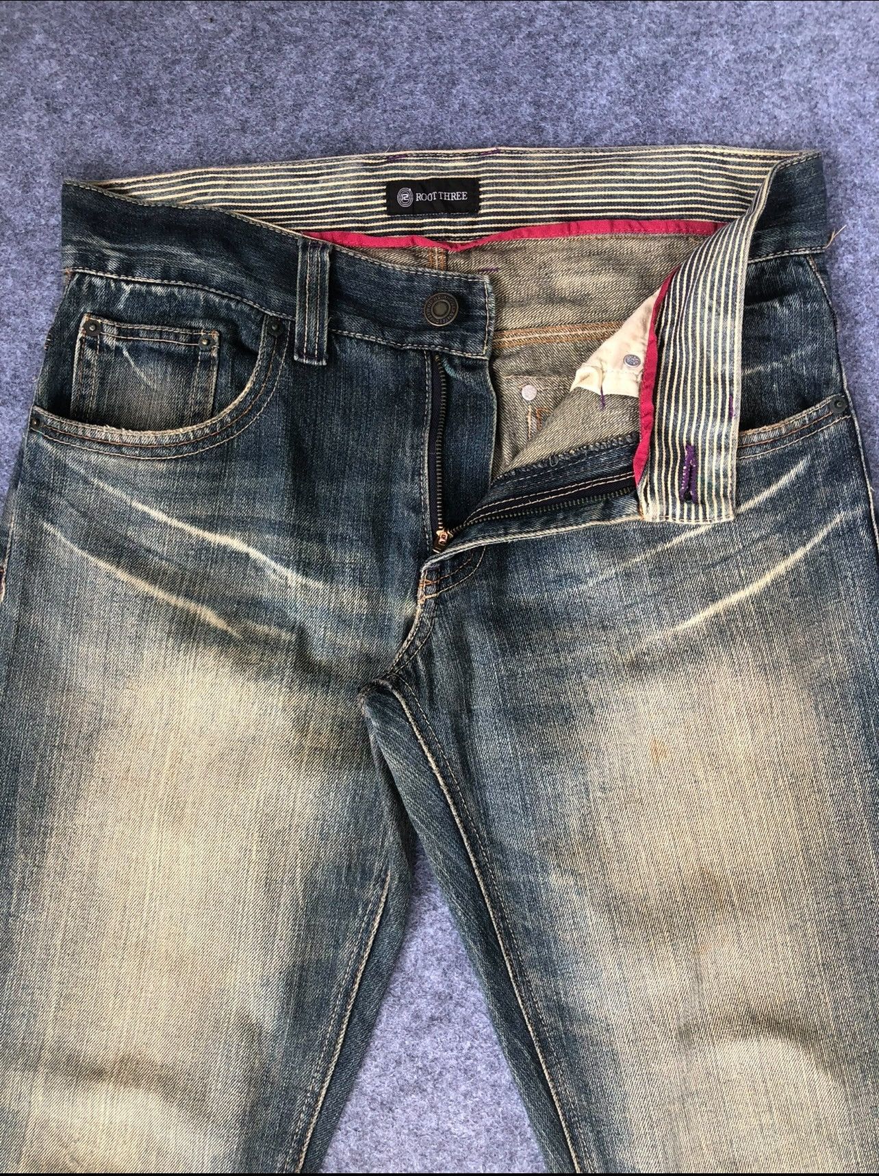 Japanese Brand Rare🔥Japanese Root Three Seditionaries Distressed Jeans Size US 34 / EU 50 - 7 Thumbnail