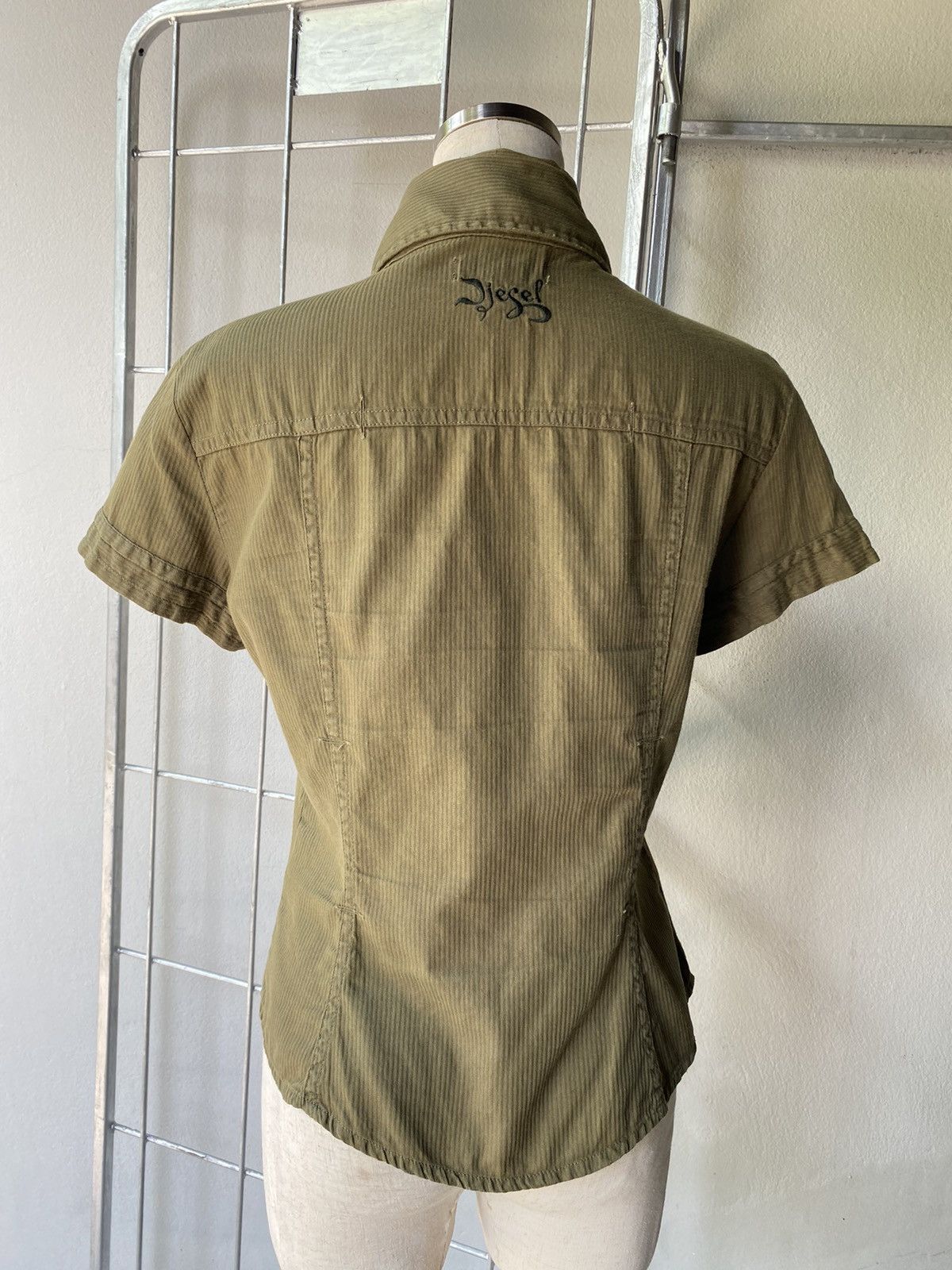 Diesel DIESEL Olive Snap Button Shirt Size M / US 6-8 / IT 42-44 - 21 Thumbnail