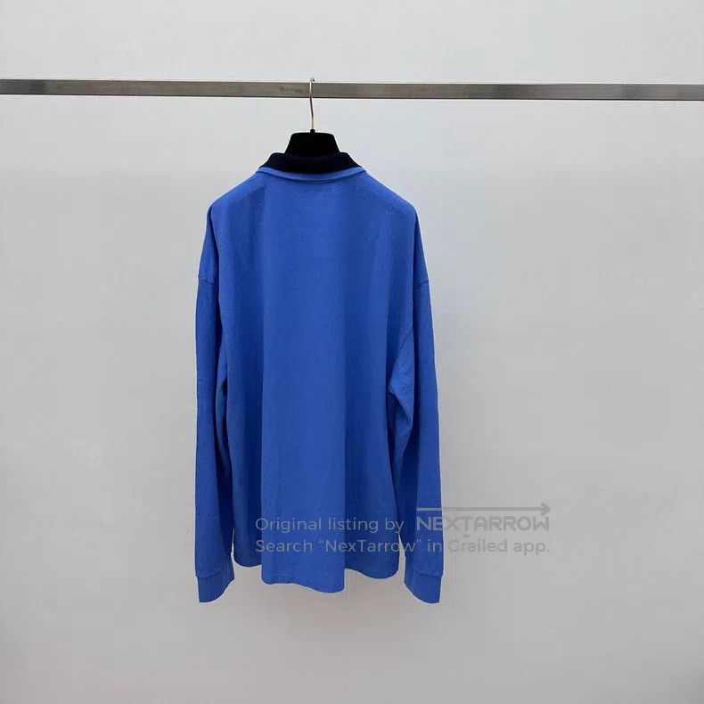 Miu Miu Miu Miu Size s Blue polo black stand collar color matching Size S / US 4 / IT 40 - 3 Thumbnail