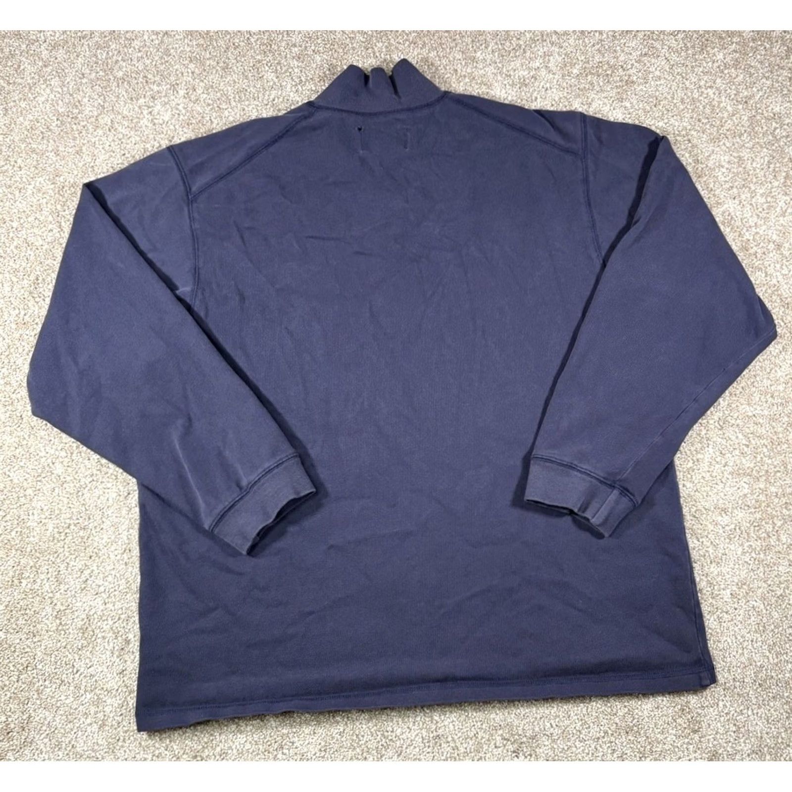 Eddie Bauer VINTAGE Eddie Bauer Quarter Zip Long Sleeve Sweatshirt Navy Blue 100% Cotton Men’s Size Large Embroidered 90s USA Outdoor Size US L / EU 52-54 / 3 - 4 Thumbnail