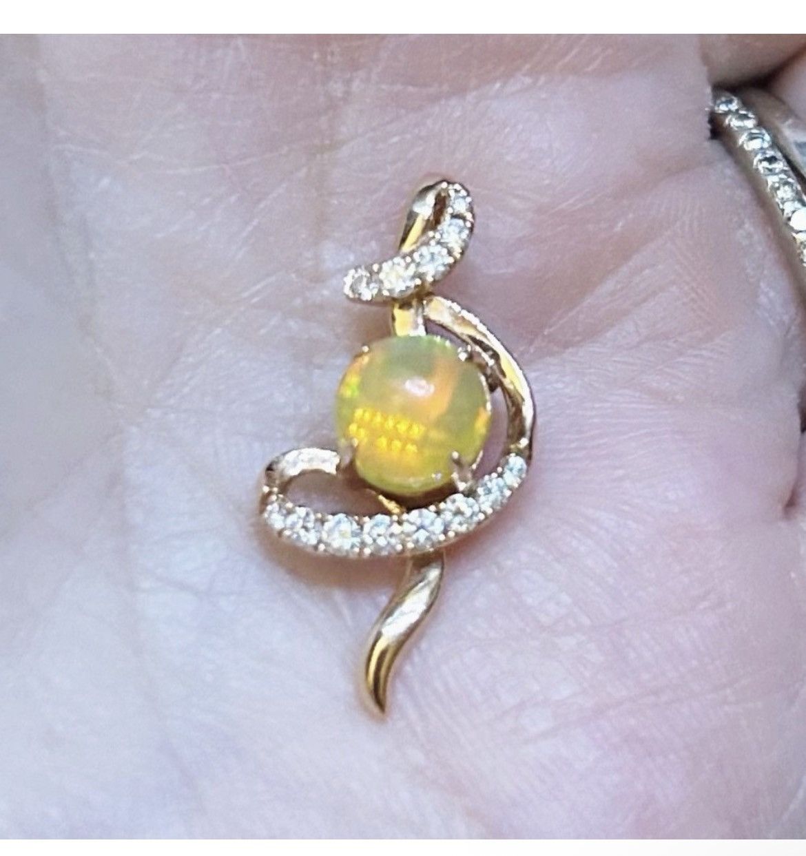 Other LeVian 14KT Rose Gold Fire Opal & Diamond Pendant / Necklace Size ONE SIZE - 2 Thumbnail