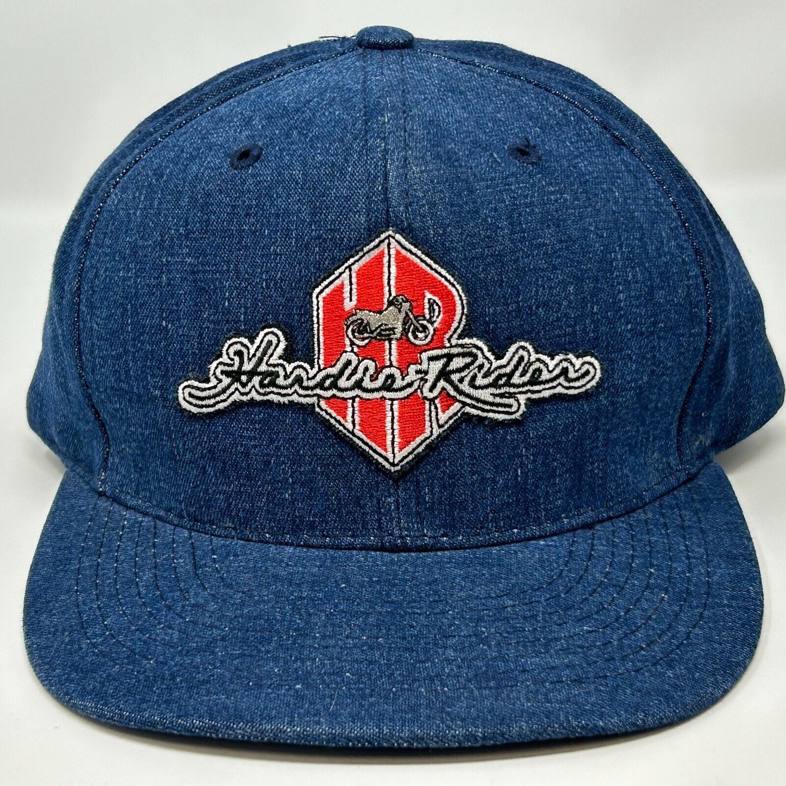 Otto Vintage 90s Hardie Riders Hat Baseball Cap Biker Blue Size ONE SIZE - 1 Thumbnail