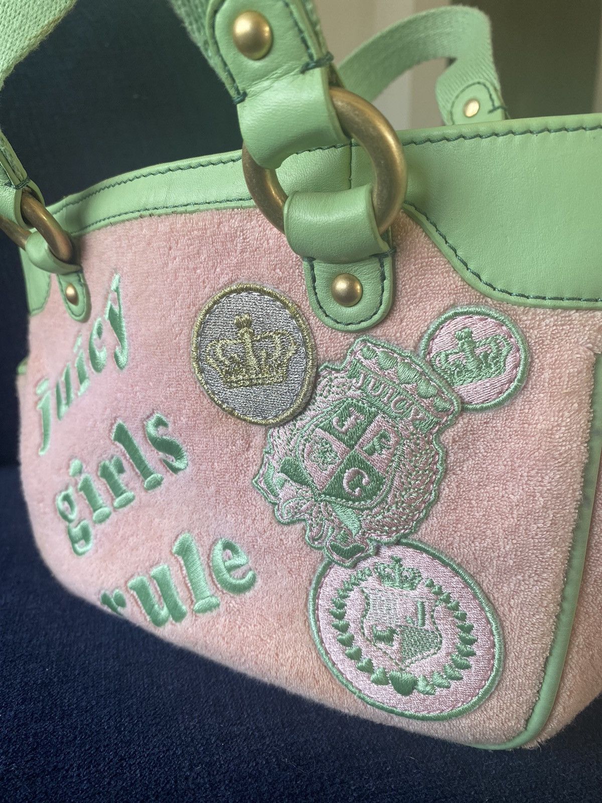 Juicy Couture Juicy Couture Girls Rule Bag Purse Tote Terry Y2K Size ONE SIZE - 9 Thumbnail