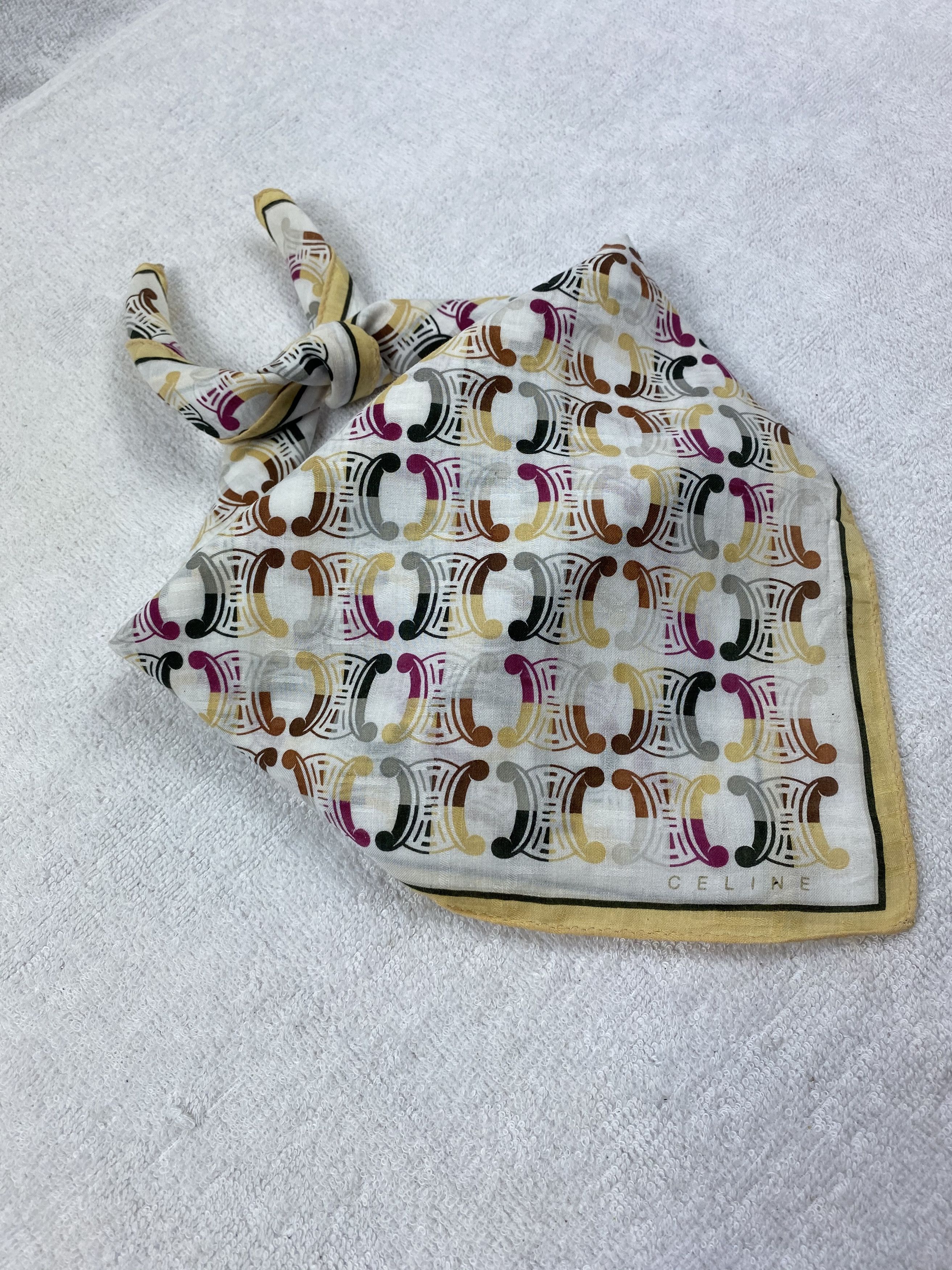 Celine Celine Big Monogram Handkerchief / Bandana / Neckerchief Size ONE SIZE - 1 Thumbnail