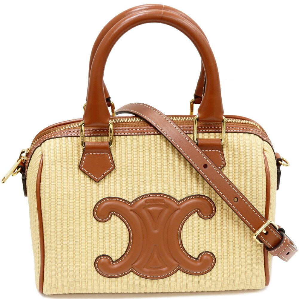 Celine Celine Celine Triomphe Cuir 2way bag Natural Material Shoulder Bag 113772FNE.02NT Size ONE SIZE - 1 Thumbnail