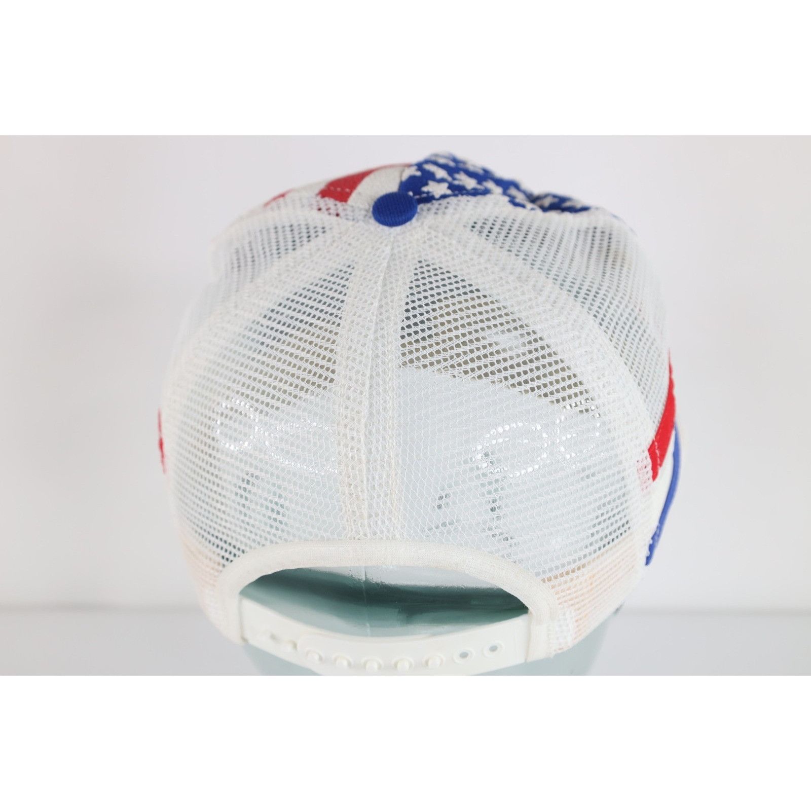 Vintage 70s 80s 3 Stripes Heating AC Flag Trucker Hat