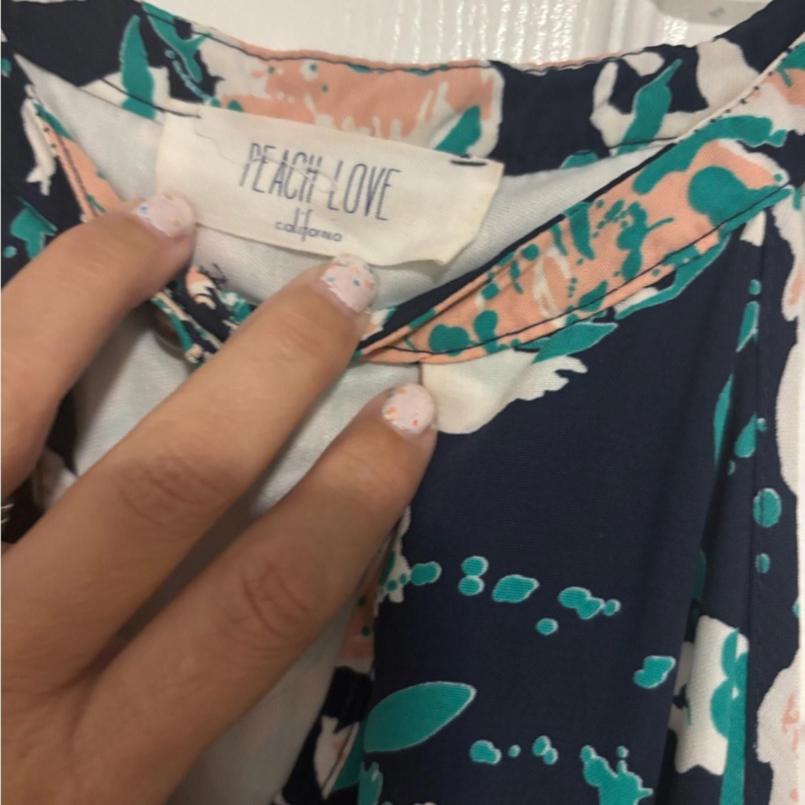 Other Peach Love California Floral Mini Dress - Black and Green Size M / US 6-8 / IT 42-44 - 3 Thumbnail