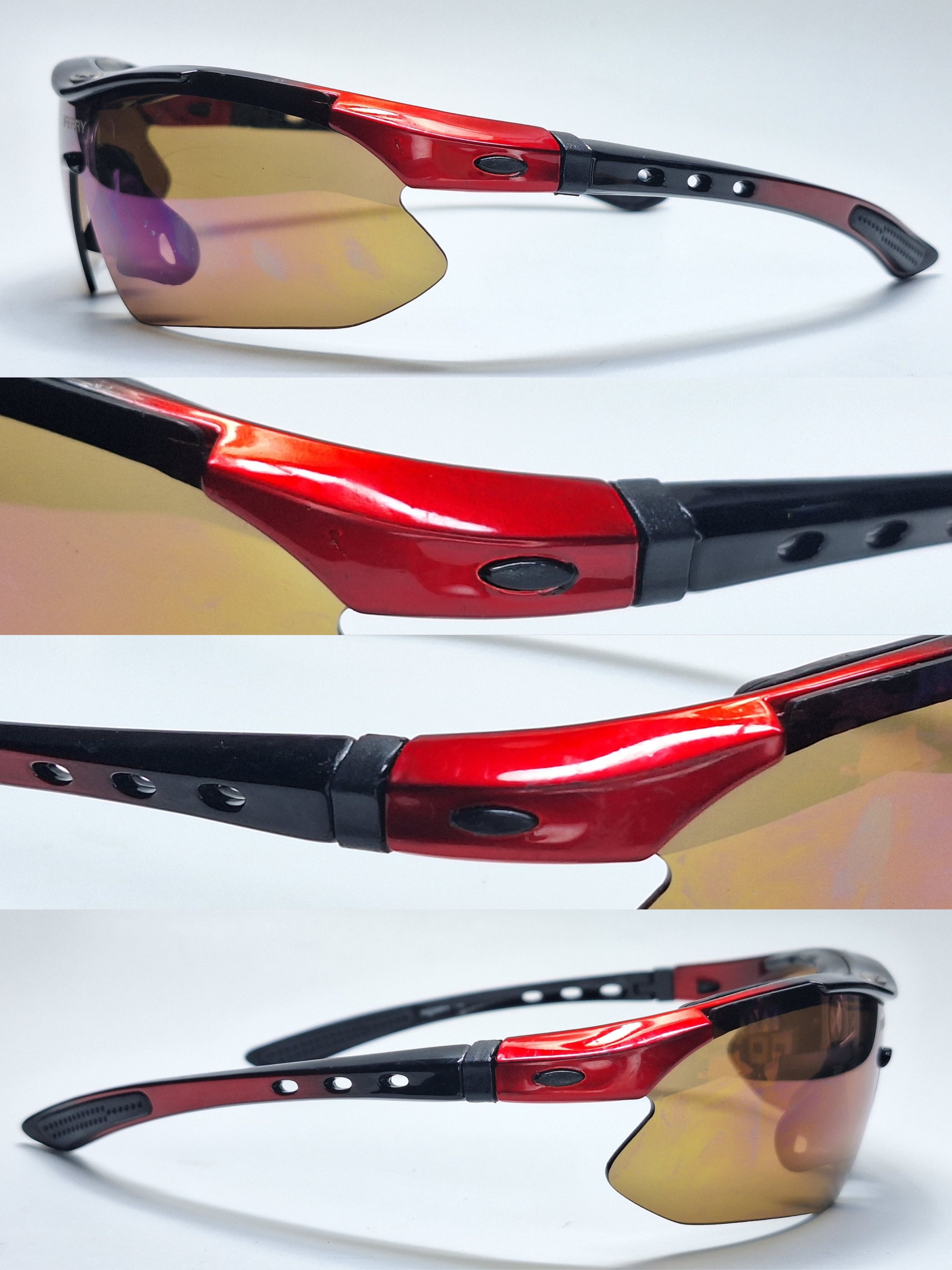 Vintage FERRY Japan Sport Wrap Sunglasses Flexible Moving Temple Y2K Size ONE SIZE - 5 Thumbnail