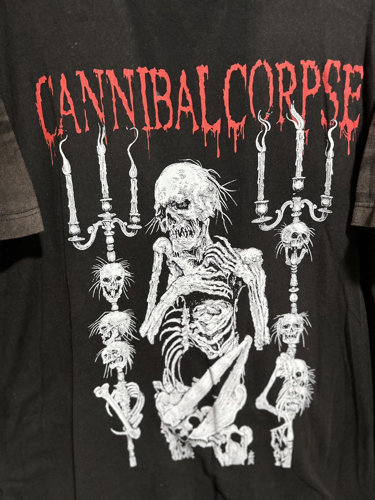 Band Tees Thrashed Vintage Cannibal Corpse Sun Faded Tee Size US XXL / EU 58 / 5 - 2 Thumbnail