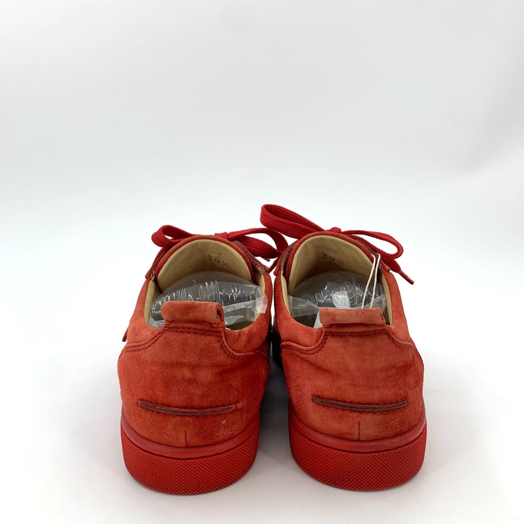 Christian Louboutin Christian Louboutin Red Studded Lace-Up Sneakers (Size 39.5) Size US 9.5 / IT 39.5 - 9 Thumbnail