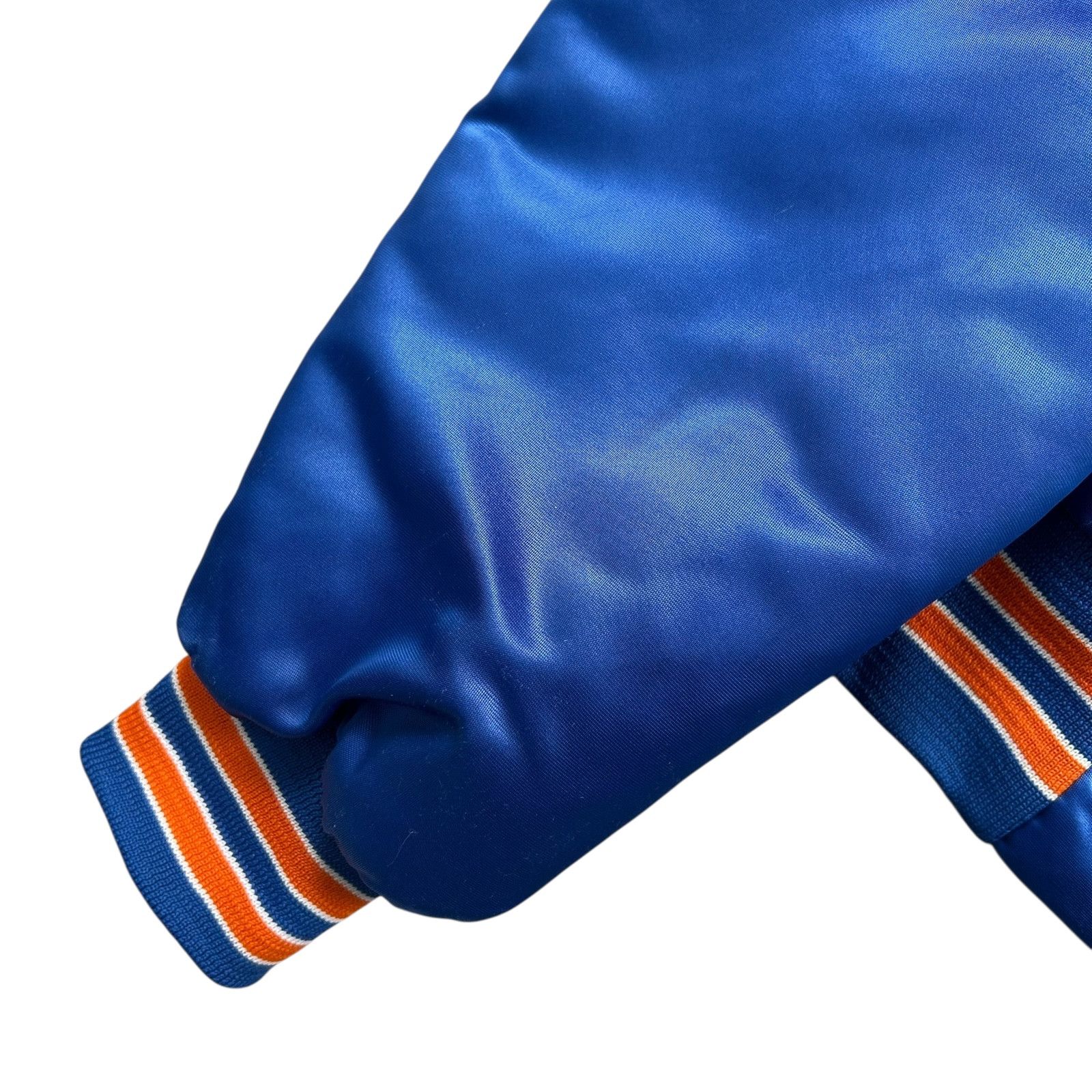 MLB VTG 90s NEW YORK METS CHALK LINE SATIN JACKET SPELL OUT Size US M / EU 48-50 / 2 - 6 Thumbnail